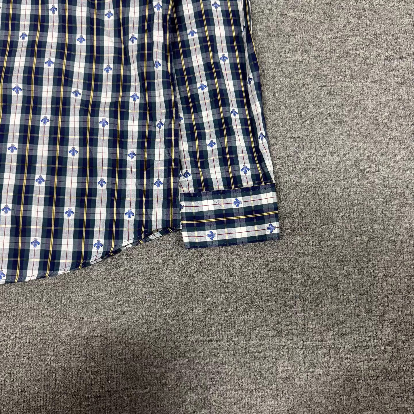Gucci Gucci Navy Check Double G L/S Shirt 41/16 99New Size US L / EU 52-54 / 3 - 3 Thumbnail