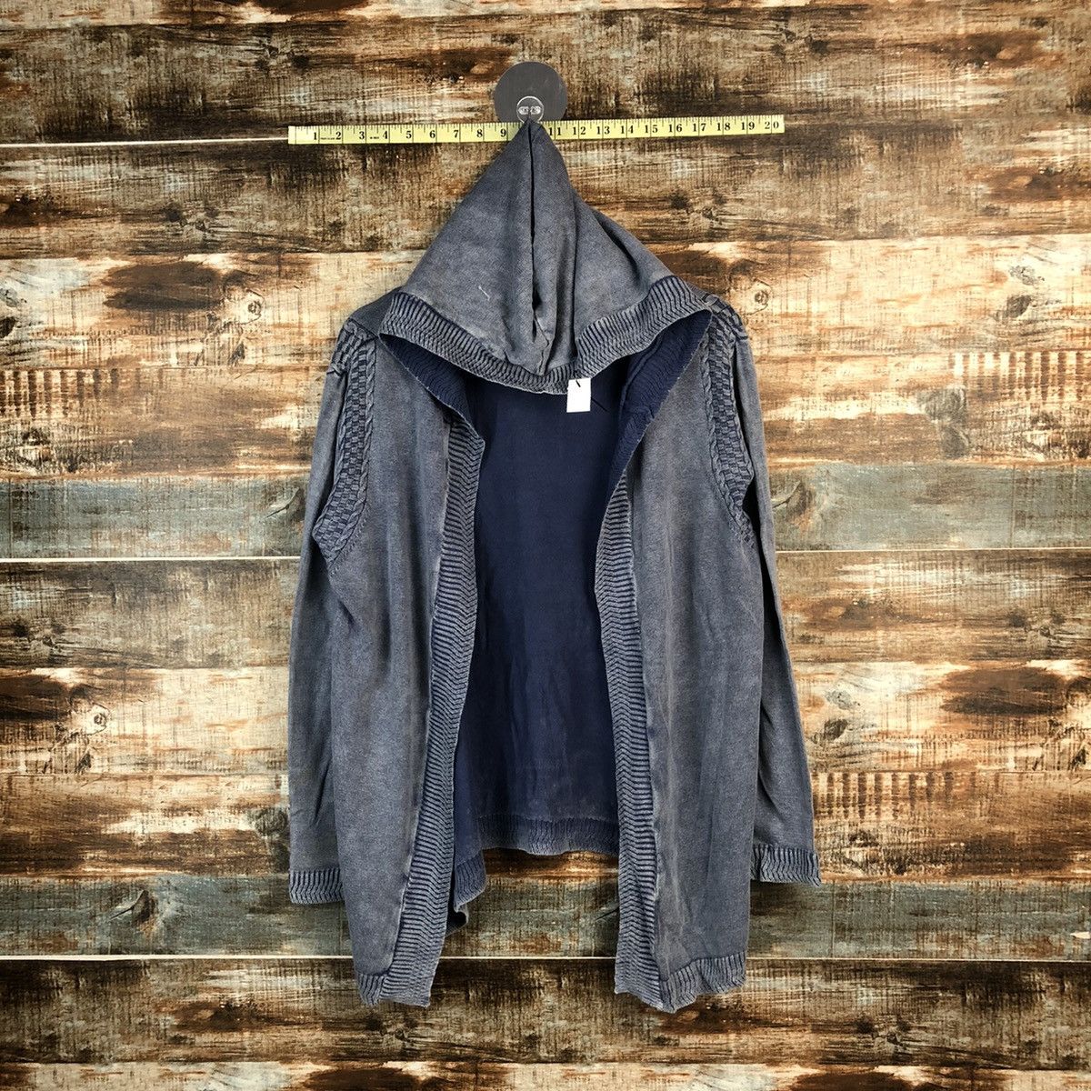 Faded Glory × Homespun Knitwear × Japanese Brand DL Growth By Gril faded Hoodie cardigan Knitwear #C602 Size US L / EU 52-54 / 3 - 1 Thumbnail