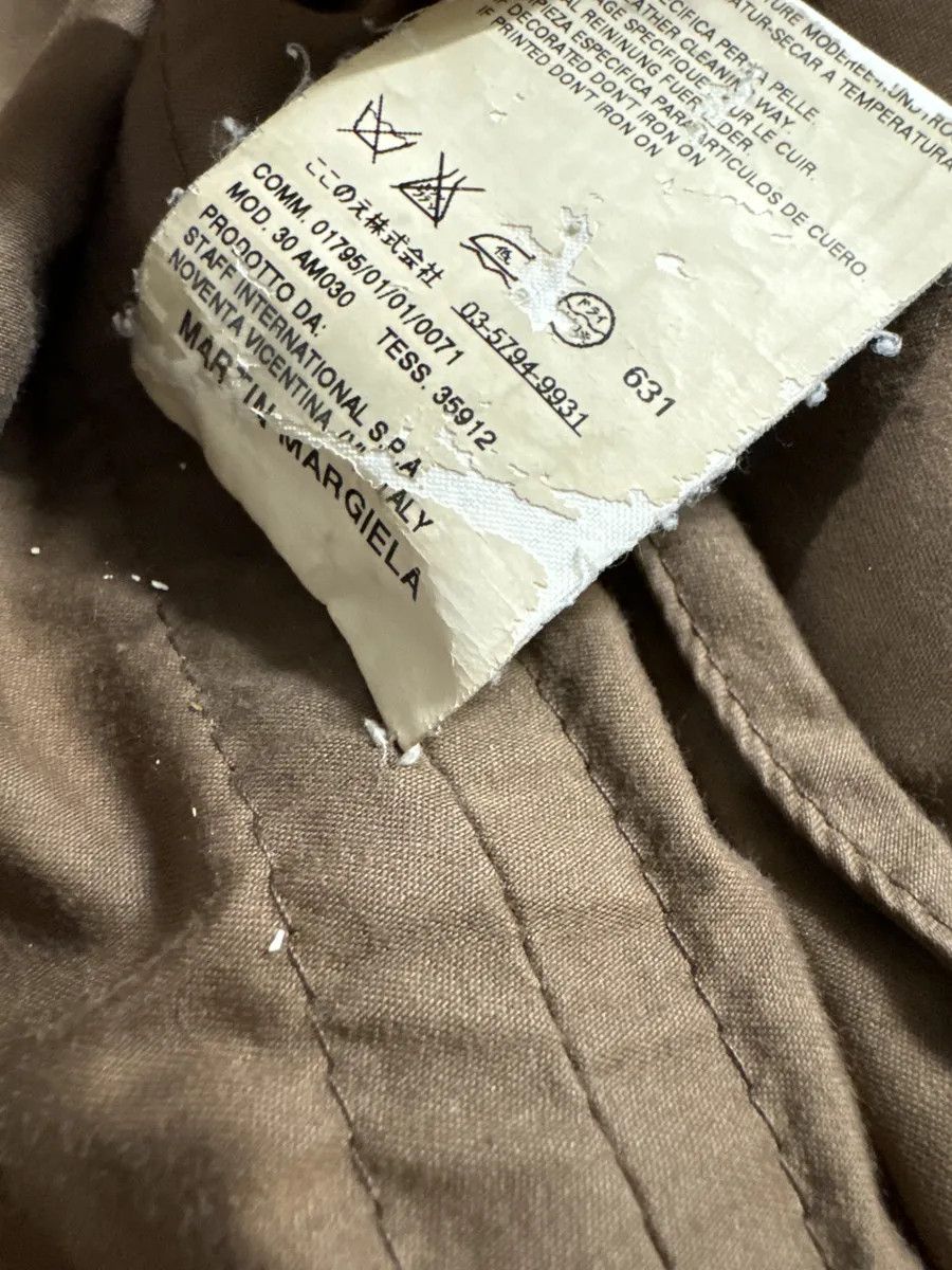 Maison Margiela 2000s Maison Martin Margiela Brown & Khaki Hybrid Leather Jacket Size US XS / EU 42 / 0 - 11 Thumbnail