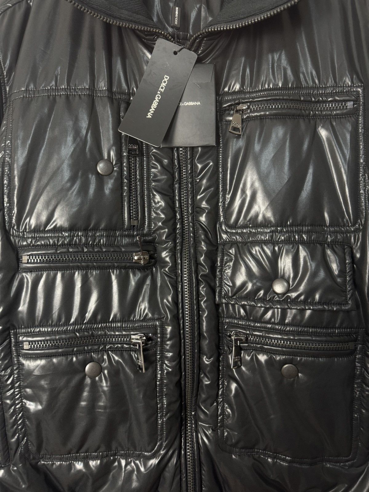 Dolce & Gabbana BNWT Dolce & Gabbana Coated Multi-Pocket Bomber Jacket Black Size US M / EU 48-50 / 2 - 6 Thumbnail