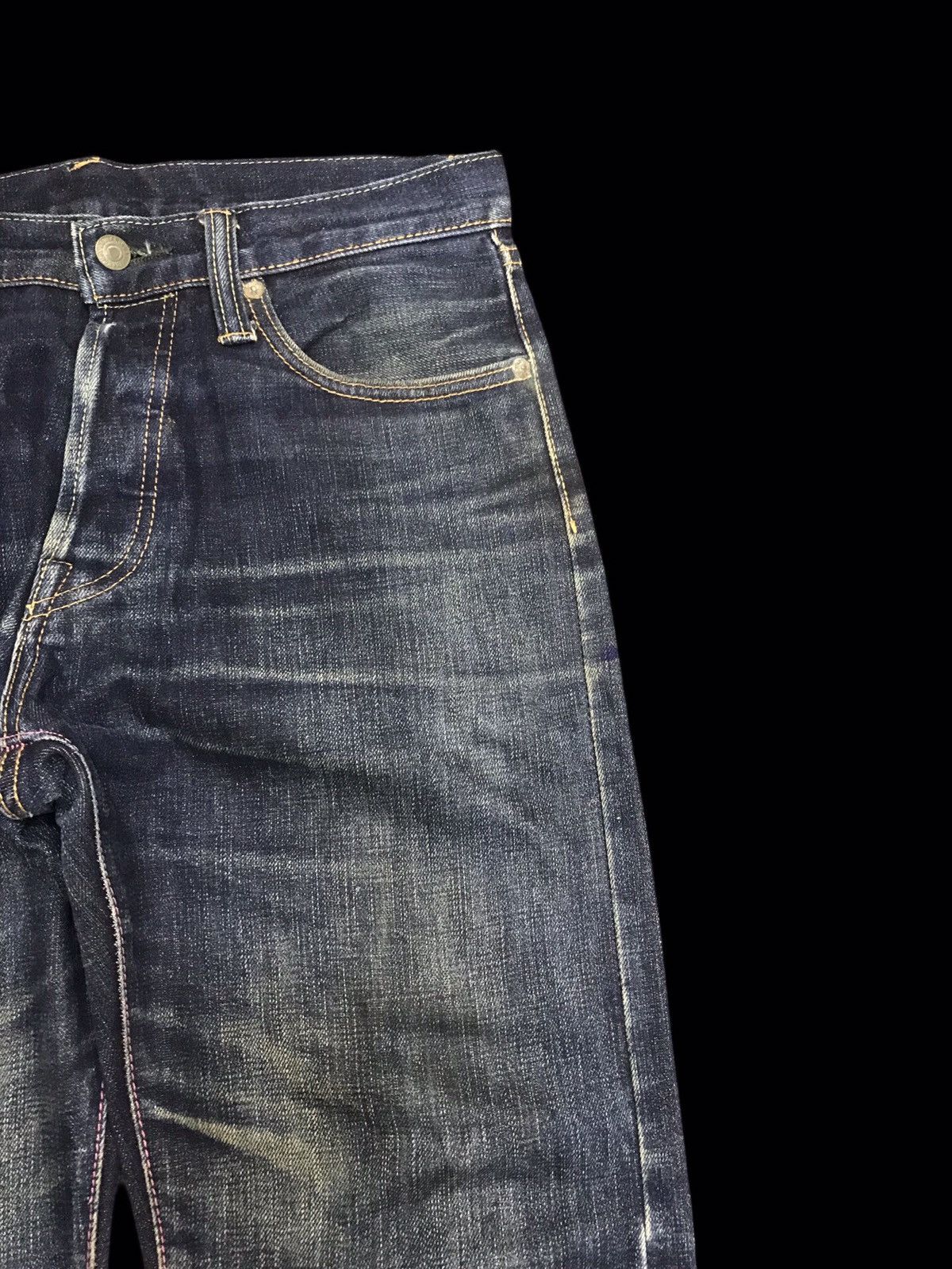 Japanese Brand 💥RAW DENIM💥MOMOTARO Heavyweight Selvedge Biker Denim F110 Size US 30 / EU 46 - 3 Thumbnail