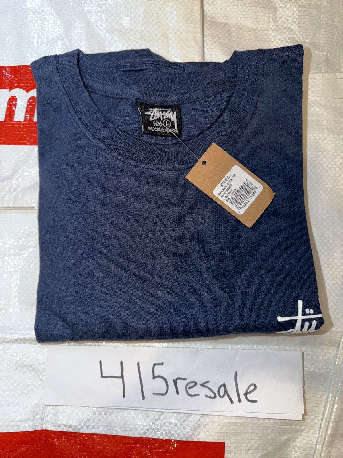 Stussy Stussy Basic Logo Tee Navy Size US L / EU 52-54 / 3 - 3 Thumbnail