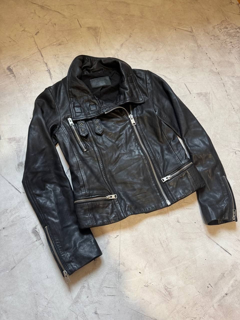 Allsaints All Saint Bales Biker Leather Jacket Size S / US 4 / IT 40 - 3 Thumbnail