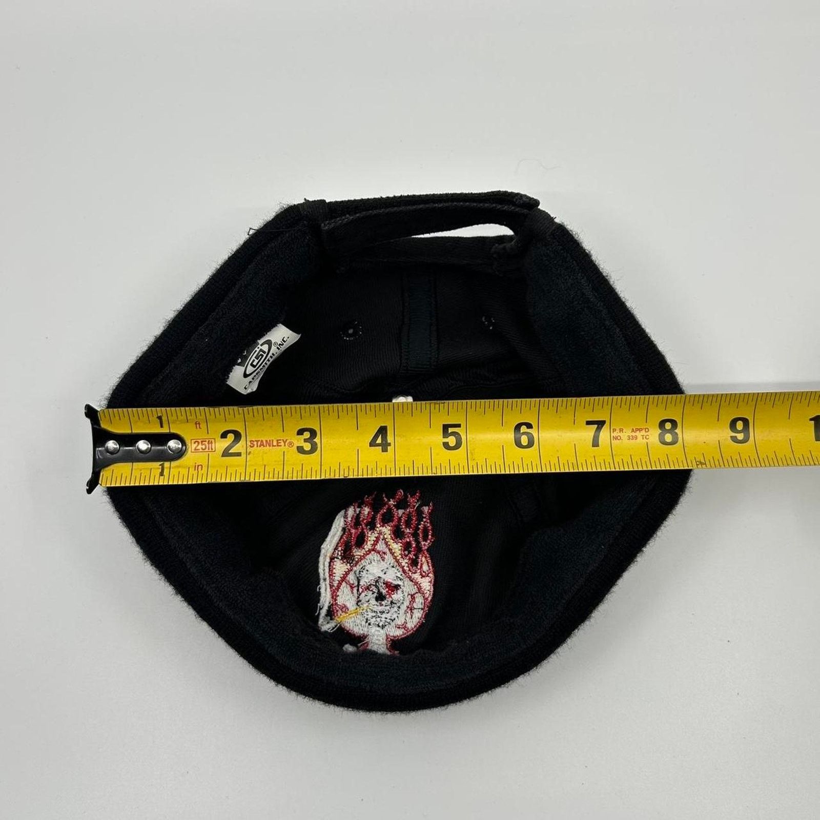 Other Y2K Black and red flame skull cap with no brim Size ONE SIZE - 7 Thumbnail