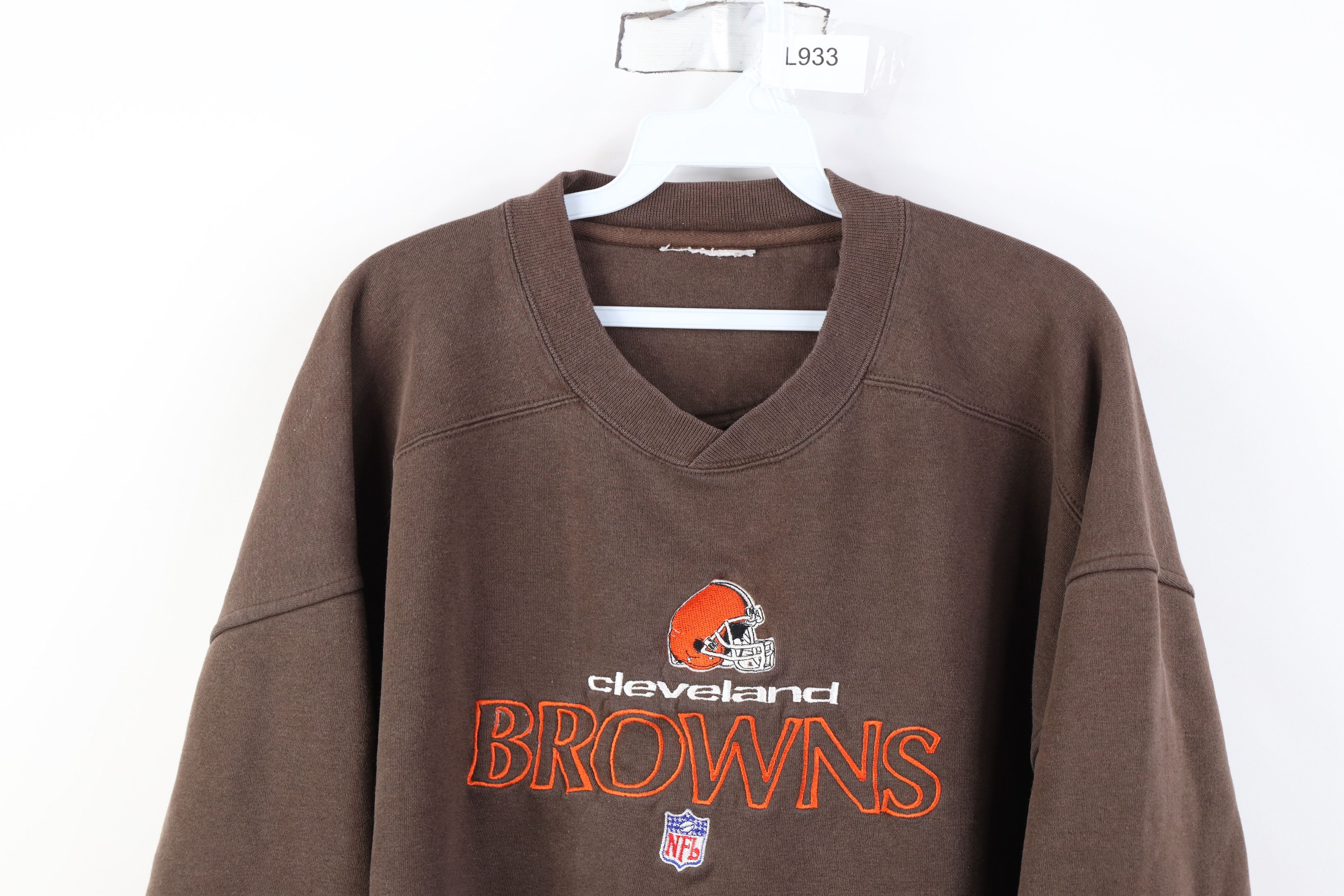 Vintage Vintage 90s NFL Spell Cleveland Browns Football Sweatshirt Size US XXL / EU 58 / 5 - 2 Thumbnail