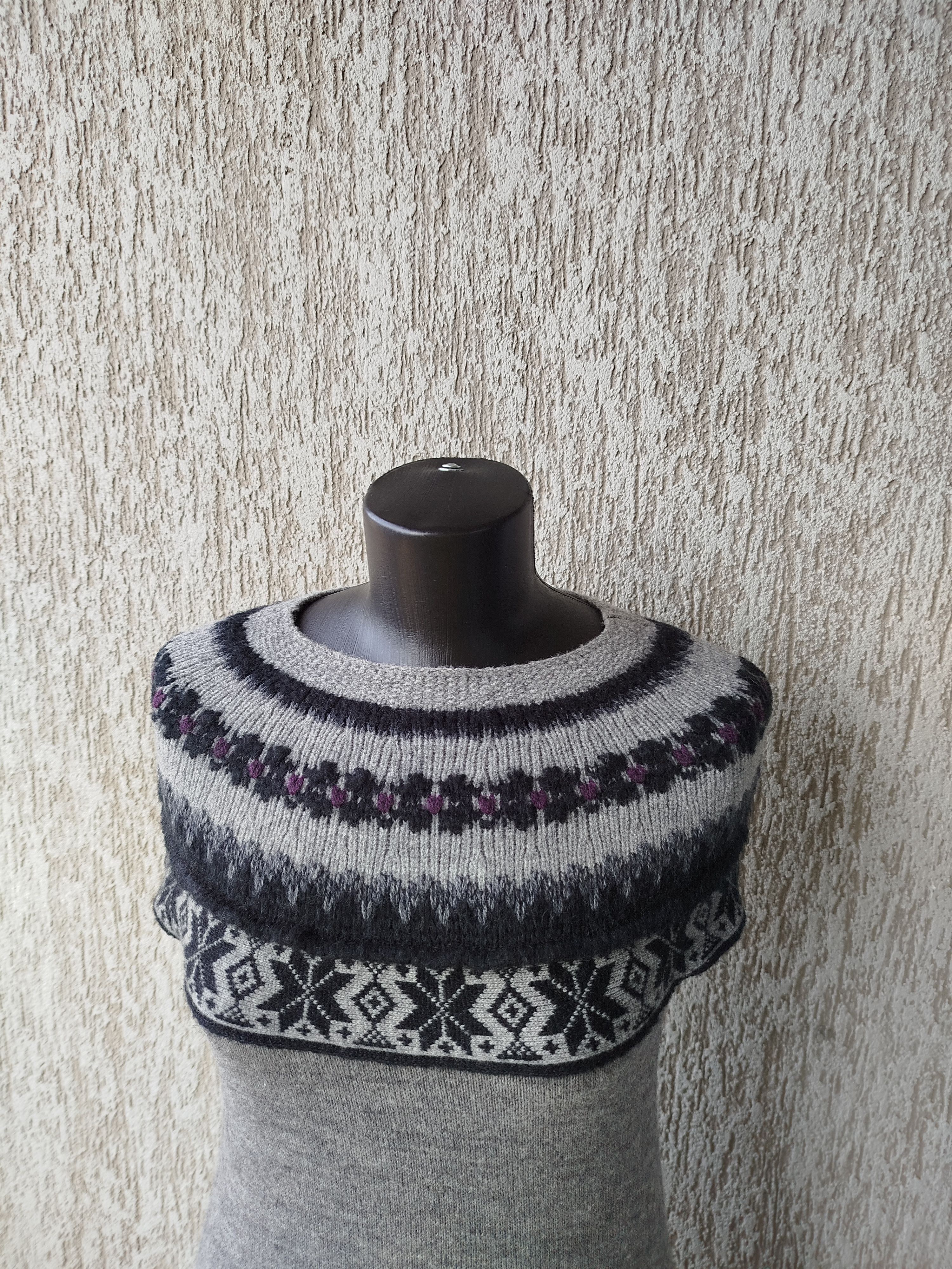Marithe + Francois Girbaud High Use by Claire Campbell Dress Knit Alpaca Fair Isle Size M / US 6-8 / IT 42-44 - 4 Thumbnail