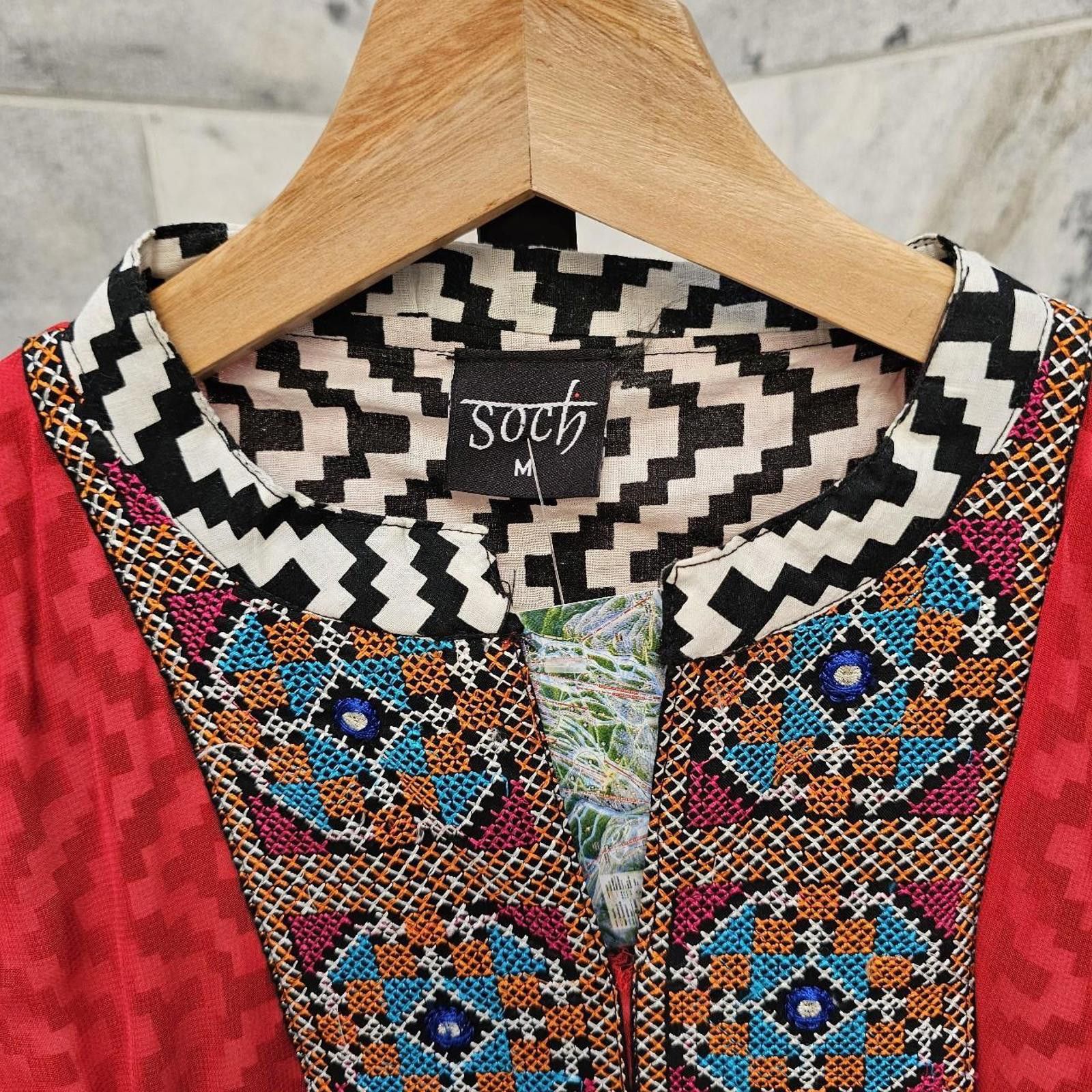 Other Women's Multicolored Kurta Style Very Detailed Dress Size M / US 6-8 / IT 42-44 - 4 Thumbnail