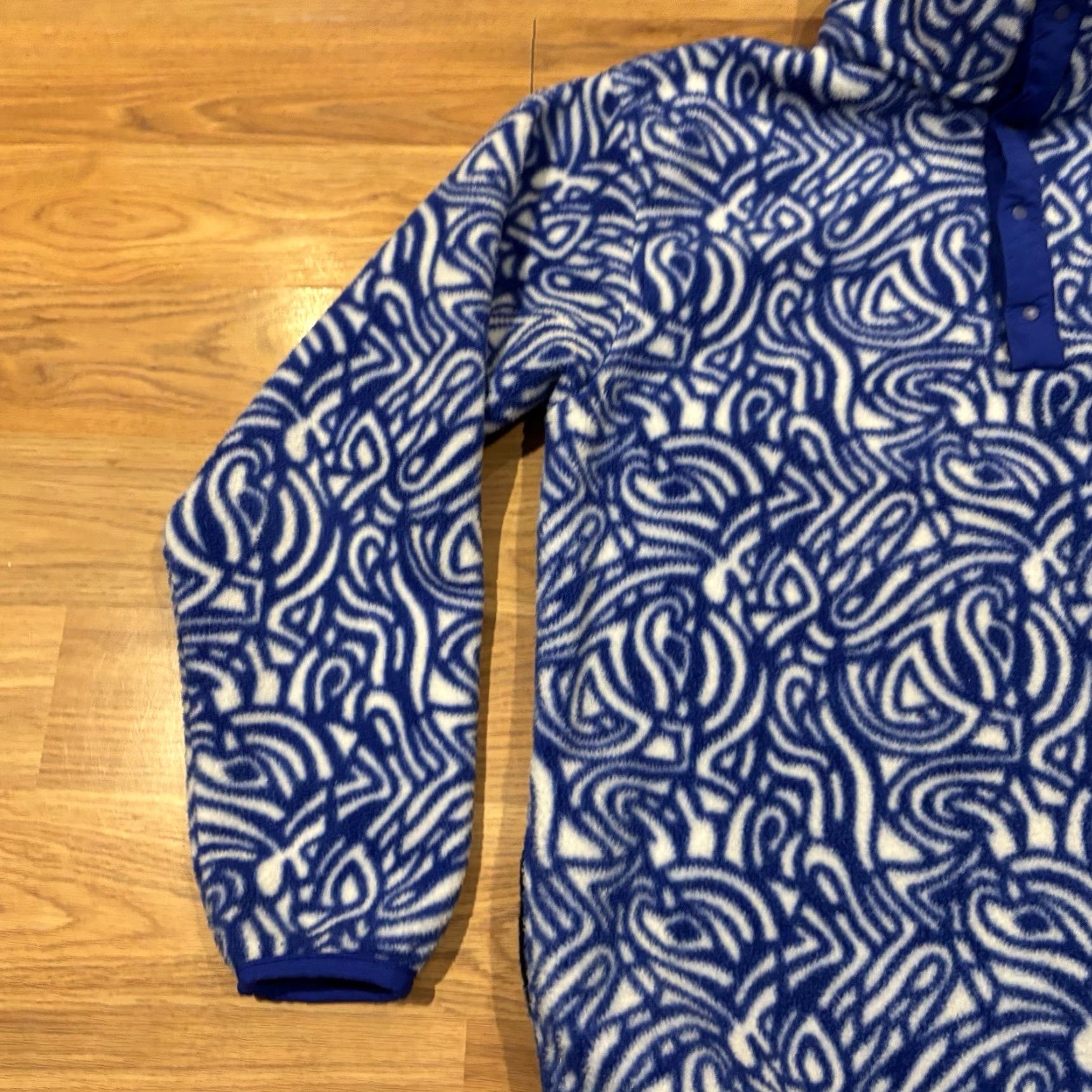 Vintage VINTAGE LL Bean T Snap Fleece Sweater Blue Design Pockets Made In USA Size M Men Pullover 90s Classic Outdoor USA Size US M / EU 48-50 / 2 - 4 Thumbnail