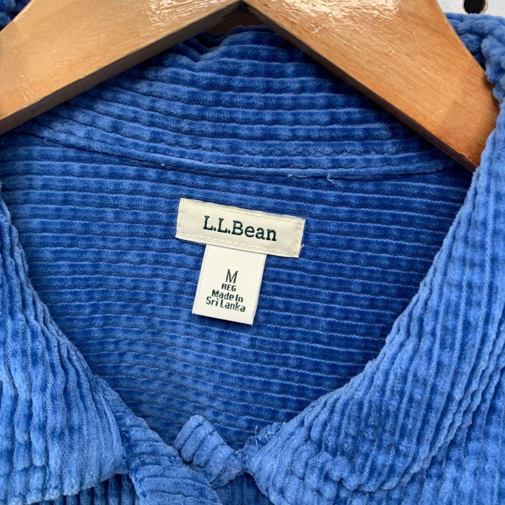 Vintage VINTAGE L.L. Bean Corduroy Button Shirt Jacket Womens Medium Blue Long Sleeve Shirt Jacket Size M / US 6-8 / IT 42-44 - 3 Thumbnail