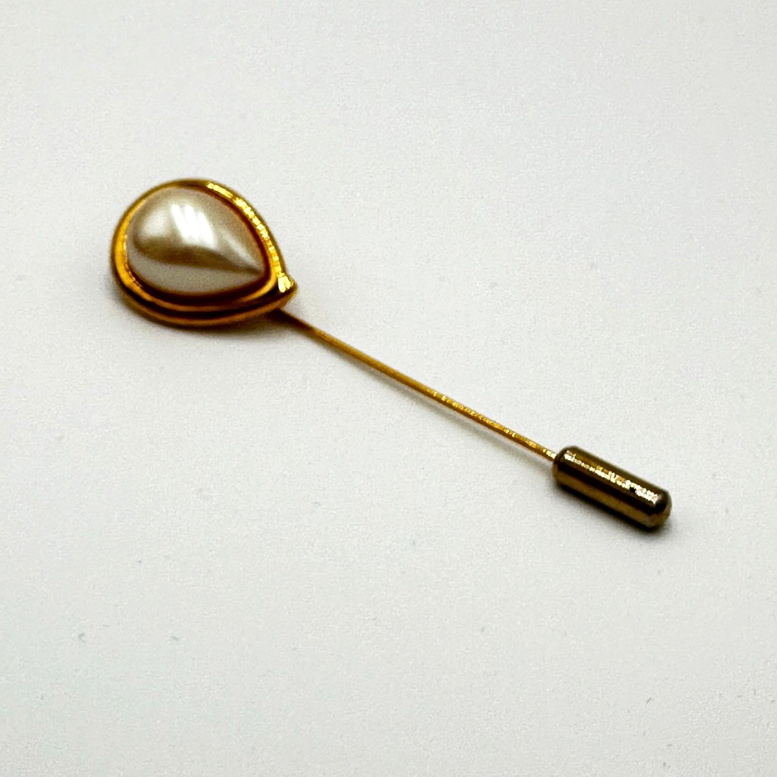 Monet Monet Mark VTG Faux Pearl & Gold Teardrop Brooch Pin 3" Size ONE SIZE - 10 Thumbnail