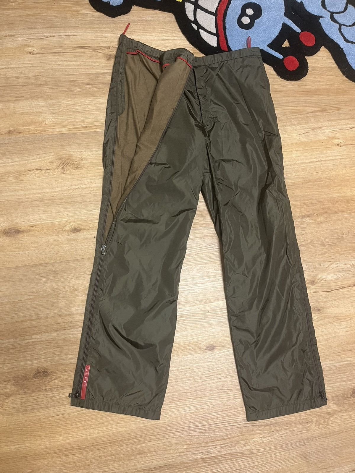 PRADA archive side zip pants