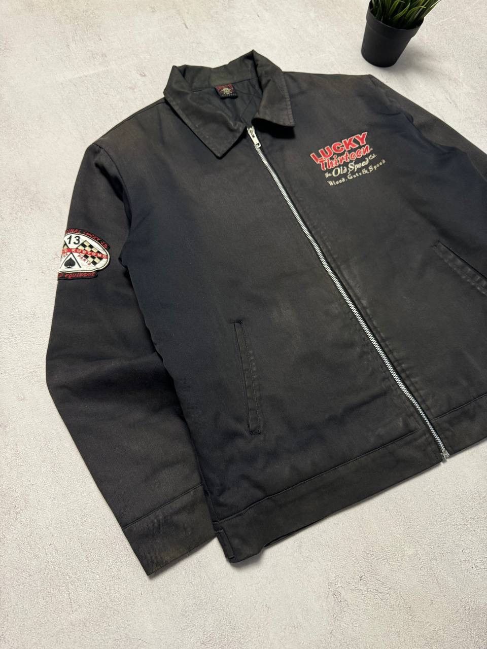Vintage Vintage Lucky 13 Jacket Embroidered Bomber Baggy Racing 90s Size US M / EU 48-50 / 2 - 6 Thumbnail