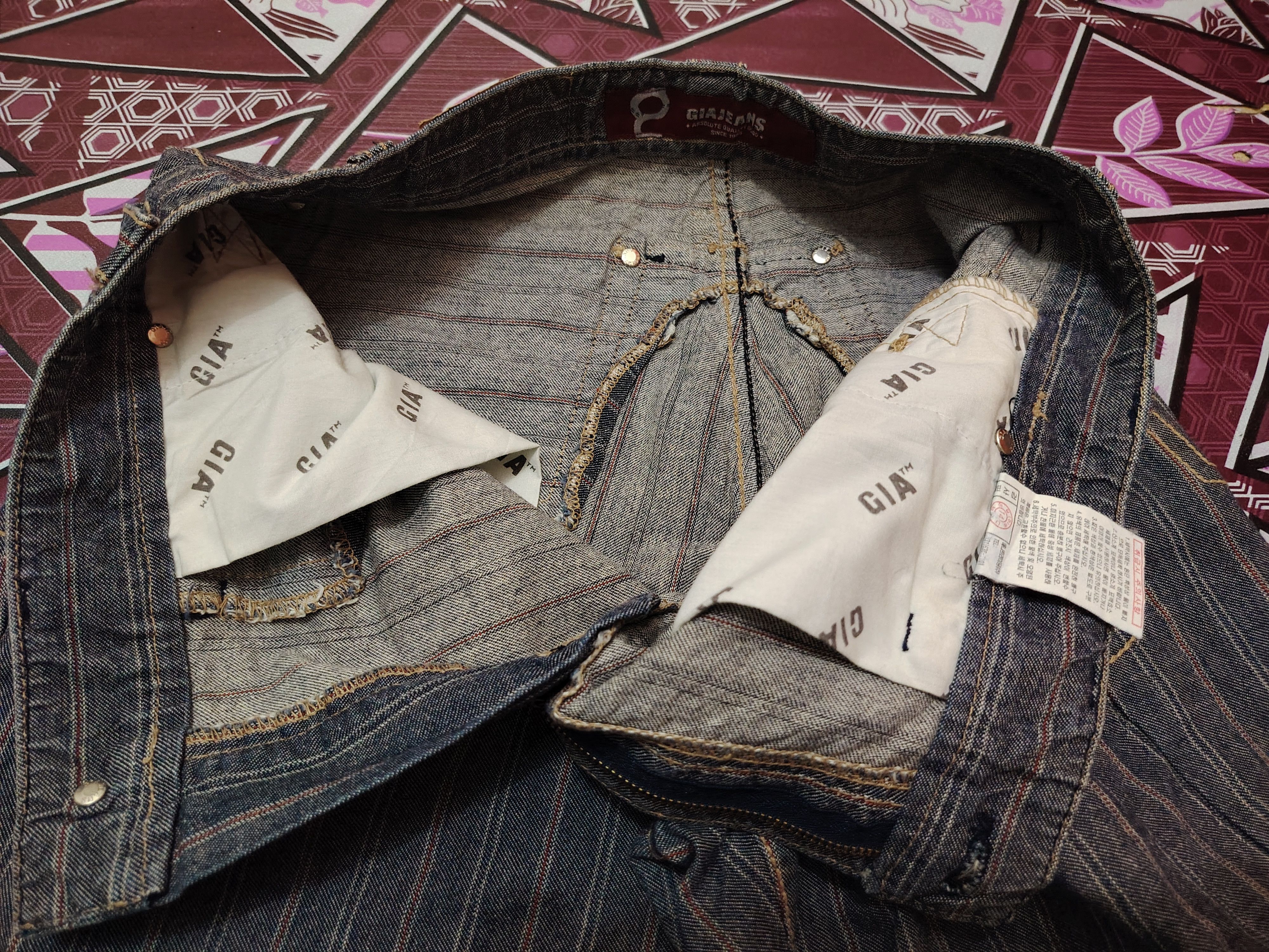 Designer × Japanese Brand Guys in America Jeans Striped baggy style Size US 32 / EU 48 - 11 Thumbnail