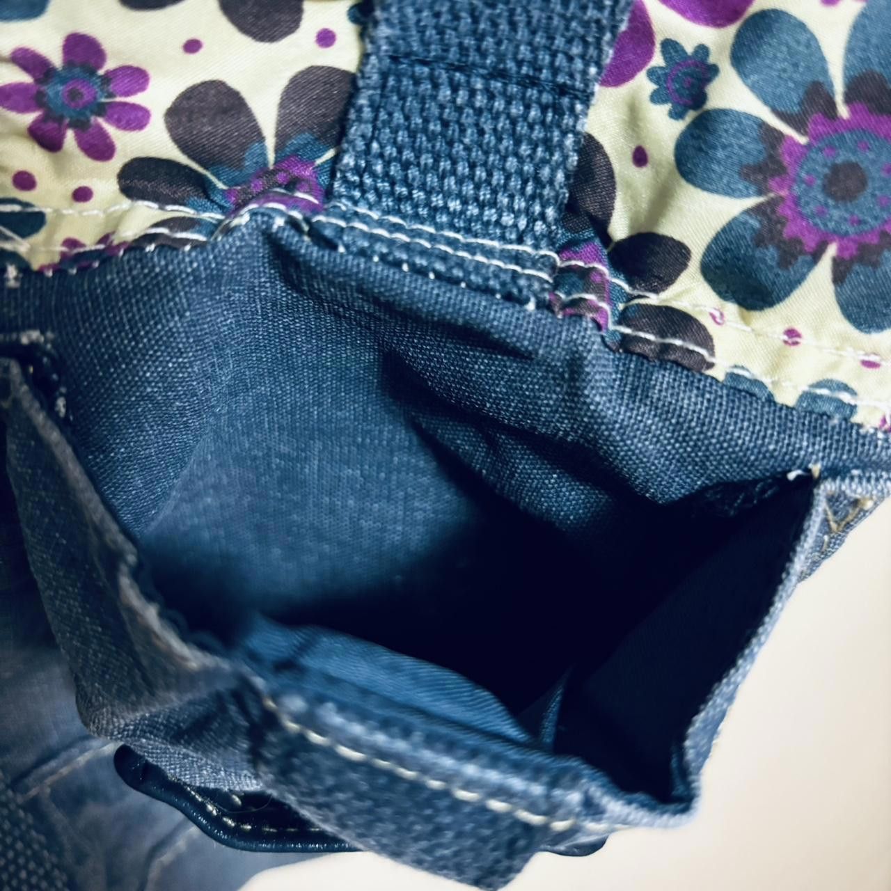 Designer Vintage Y2k Blue Denim Buckle Tote Bag Shoulder Purse Size ONE SIZE - 7 Thumbnail
