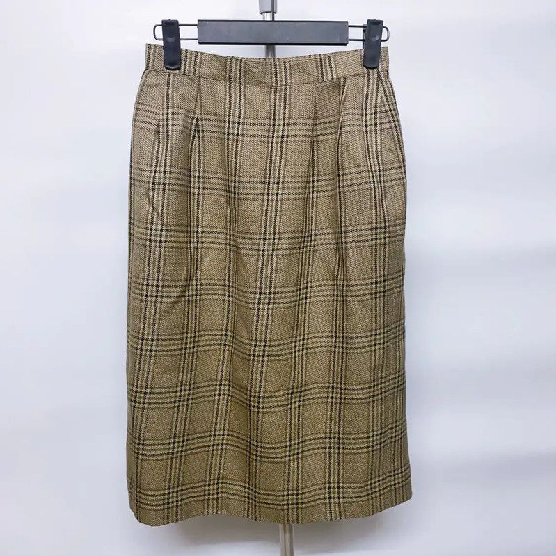Burberry Burberry Women's Brown Wool Blend Midi Skirt Size 23" - 1 Thumbnail