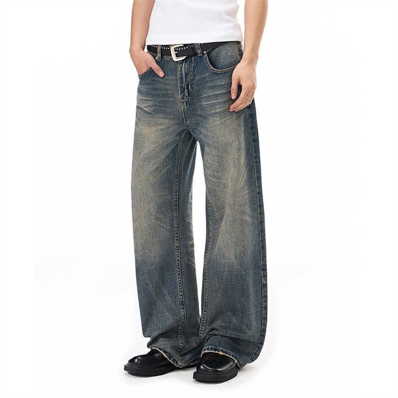 Vintage Casual Distressed Washed Vintage Loose Straight Jeans Size US 32 / EU 48 - 2 Thumbnail