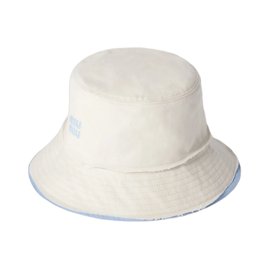 Miu Miu o1B3y1r0526 Size: M / Poplin Bucket Hat / Cap in White Size ONE SIZE - 1 Preview