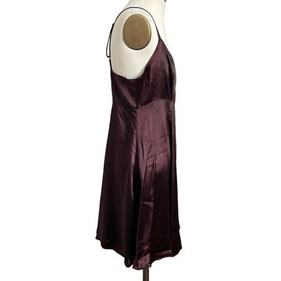 Betsey Johnson Y2K Betsey Johnson Plum Satin Mini Slip Dress - 10 🇺🇸 Size M / US 6-8 / IT 42-44 - 6 Thumbnail