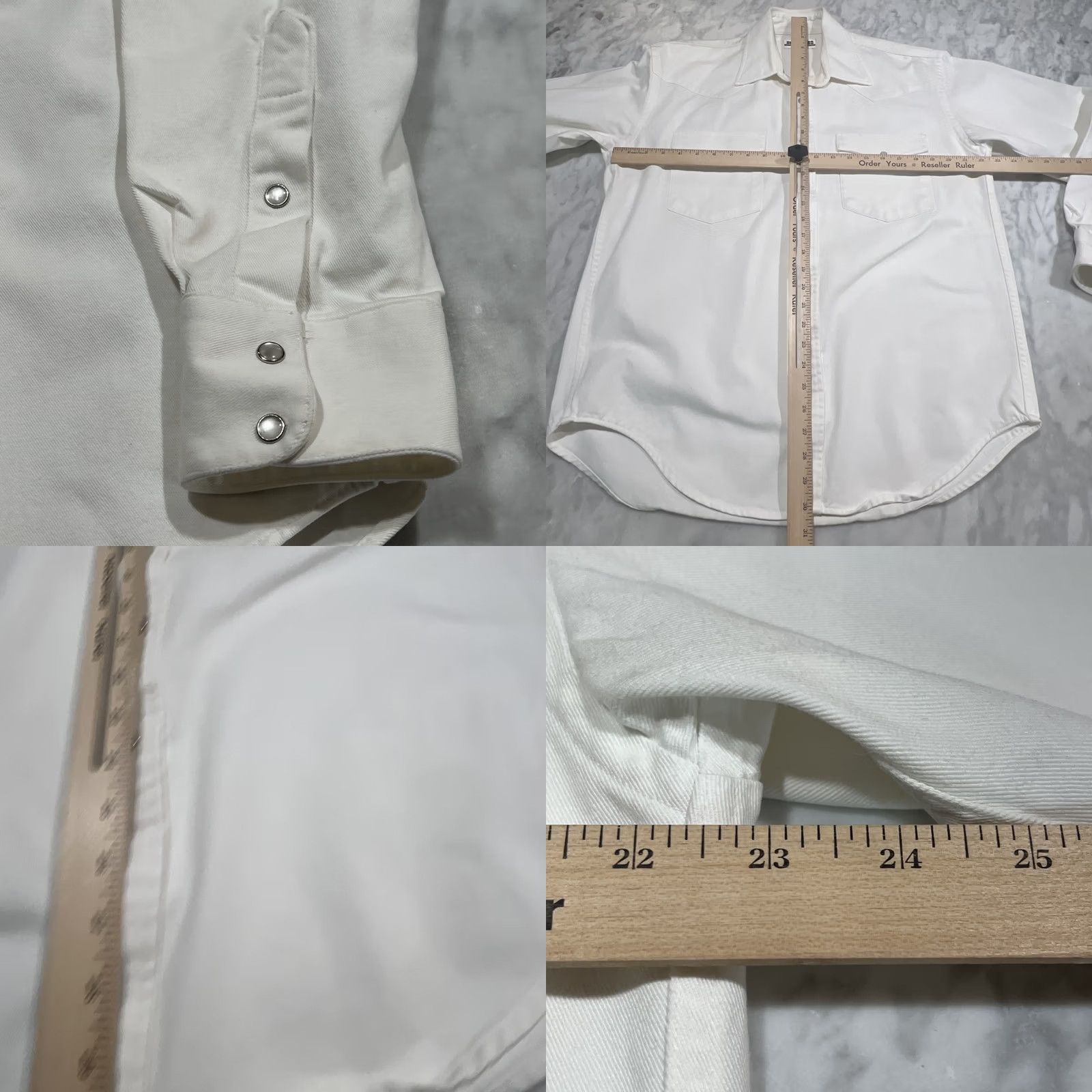 Vintage VINTAGE Drysdale Pearl Snap White Western Heavy Shirt Men M Cotton Mexico Rockabilly 1990s Mens Size US M / EU 48-50 / 2 - 8 Thumbnail