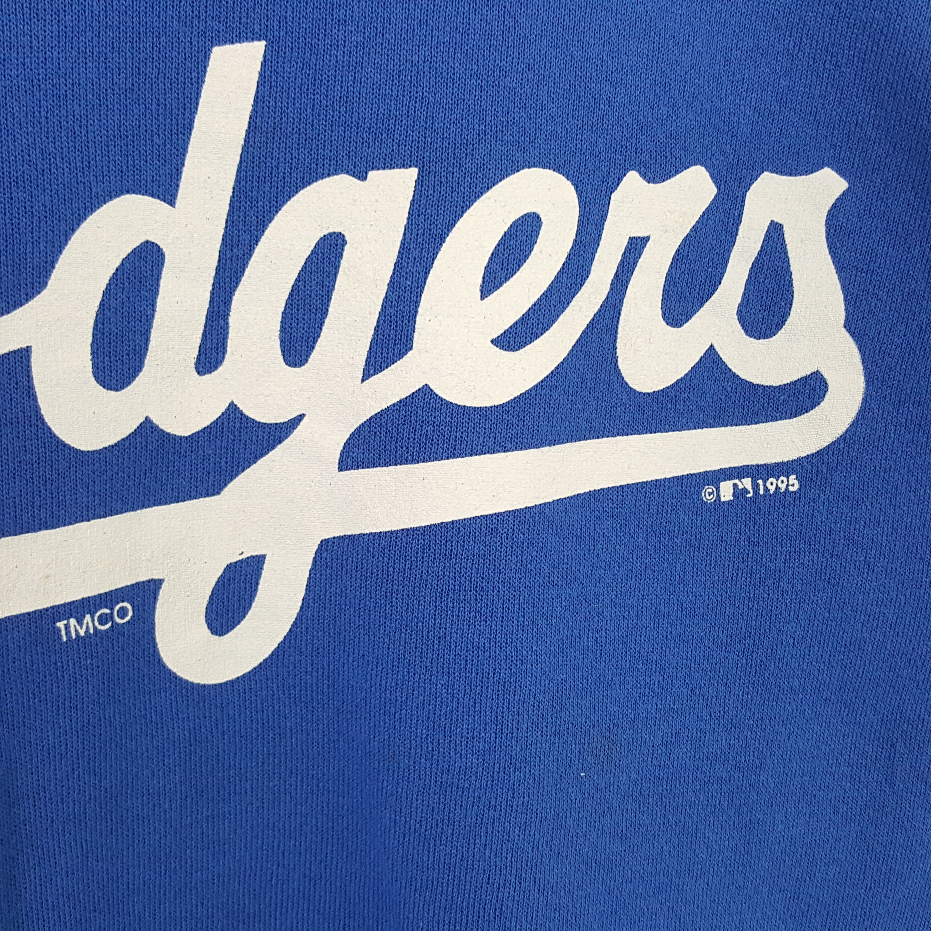 MLB × Vintage Vintage 90's MLB Dodgers Los Angeles Baseball Sweatshirt Size US M / EU 48-50 / 2 - 2 Thumbnail