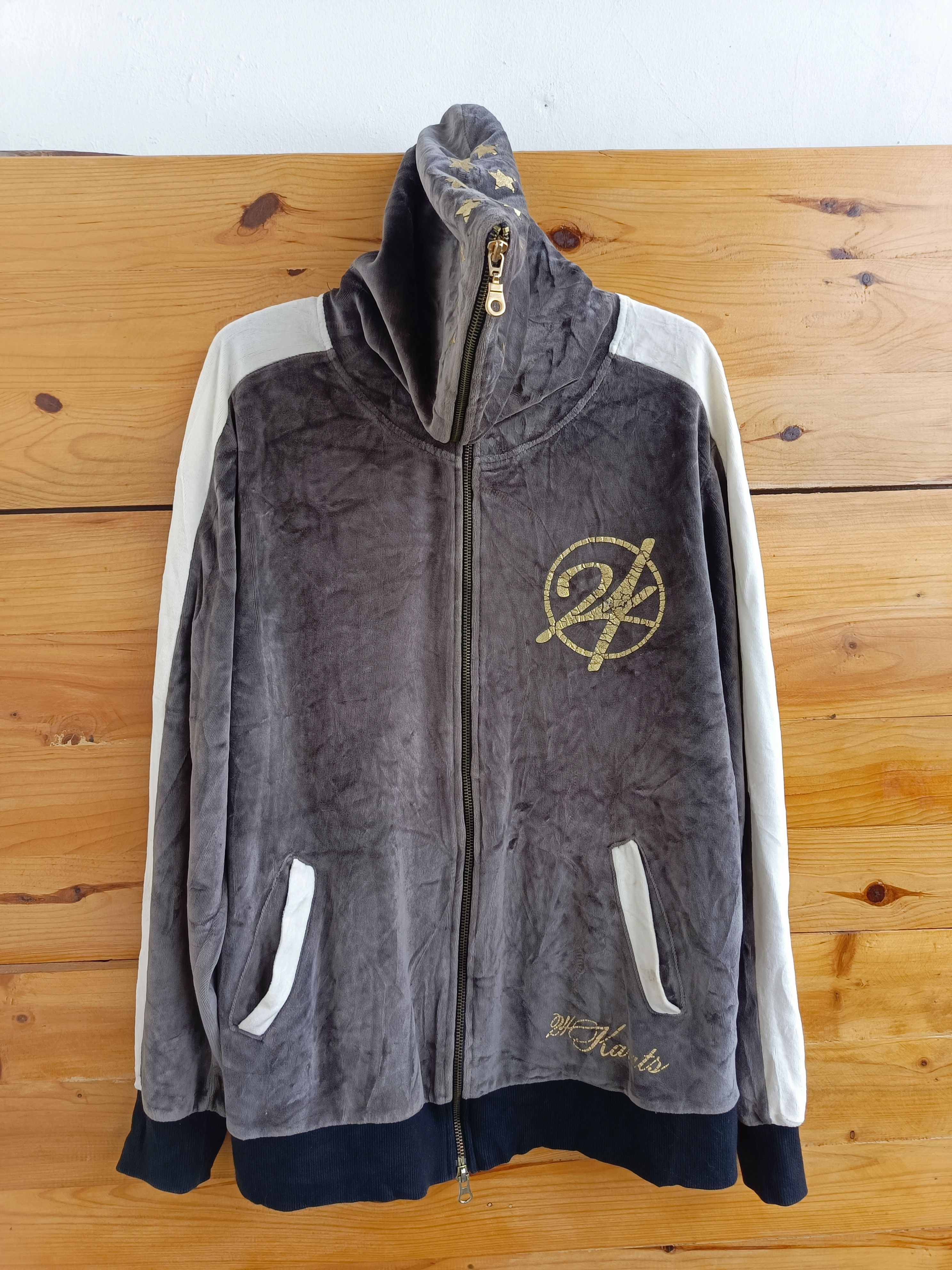 20471120 24Karats Full 2 Zip Velour Shark Hoodie Striped Size US L / EU 52-54 / 3 - 2 Thumbnail