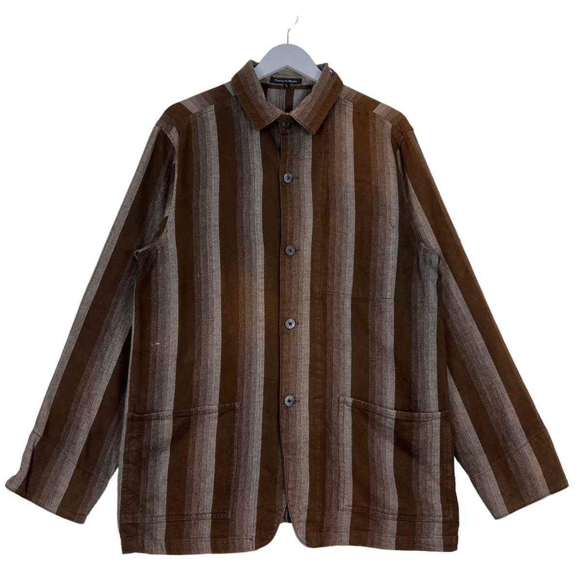 Japanese Brand VINTAGE GARCON WAVE STRIPE SHADOW LAZER JACKET Size US L / EU 52-54 / 3 - 1 Thumbnail