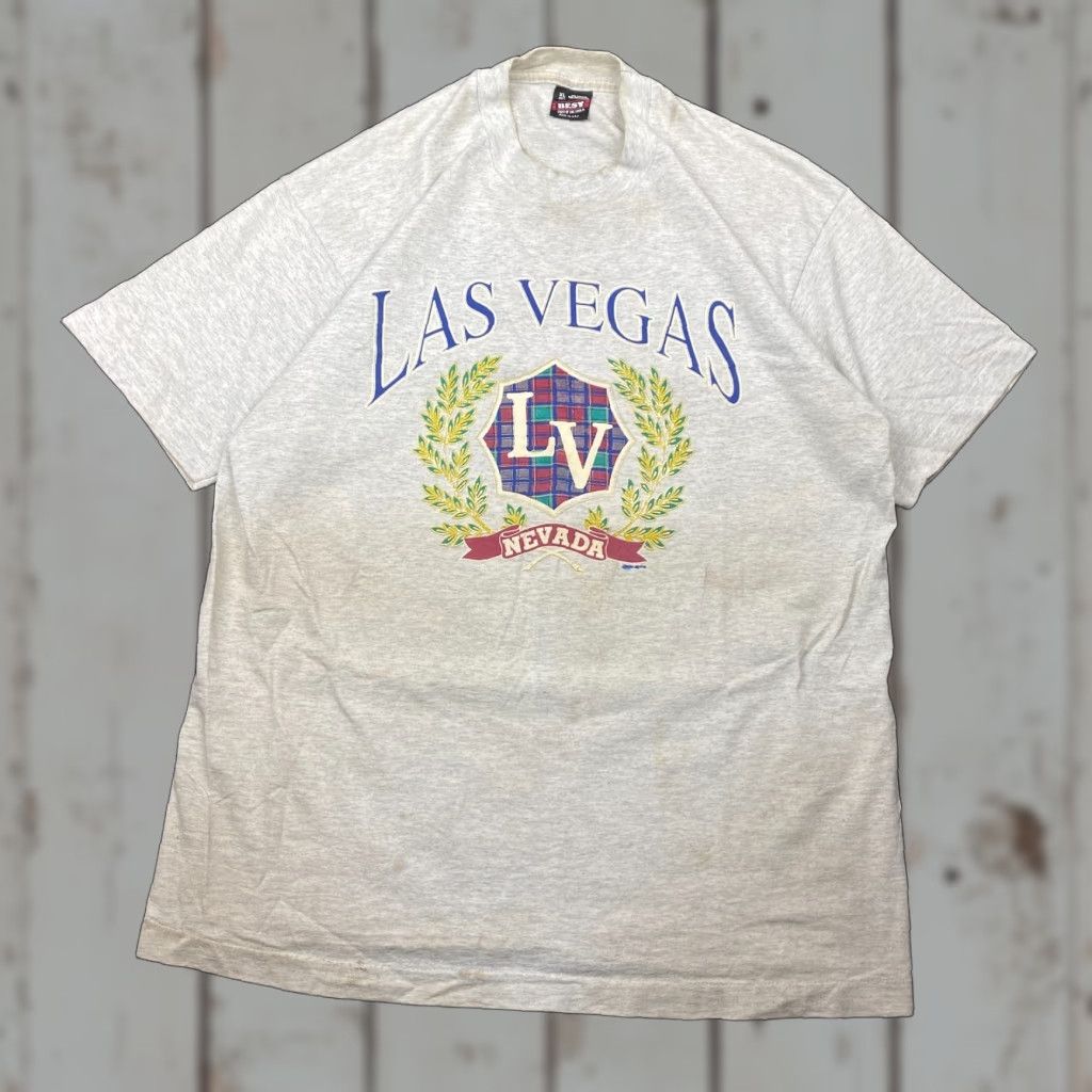 Fruit Of The Loom VINTAGE Fruit of the Loom T-Shirt Graphic Print USA Single Stitch Gray XL Crew Neck Short Sleeve Unisex Adults 80s 90s Laurels College Spellout Size US XL / EU 56 / 4 - 1 Thumbnail
