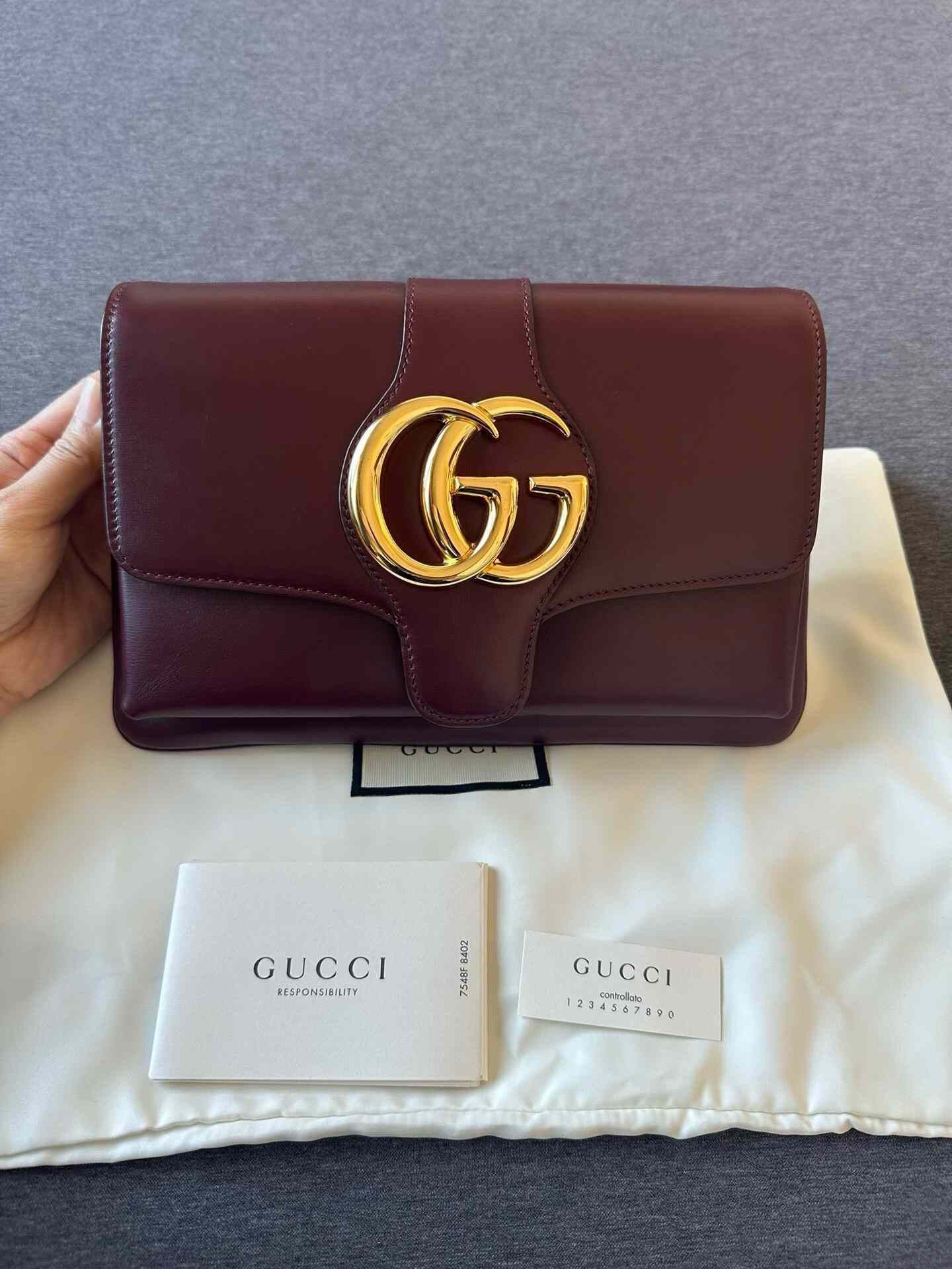 Gucci Gucci Burgundy Arli Handbag Size ONE SIZE - 1 Thumbnail