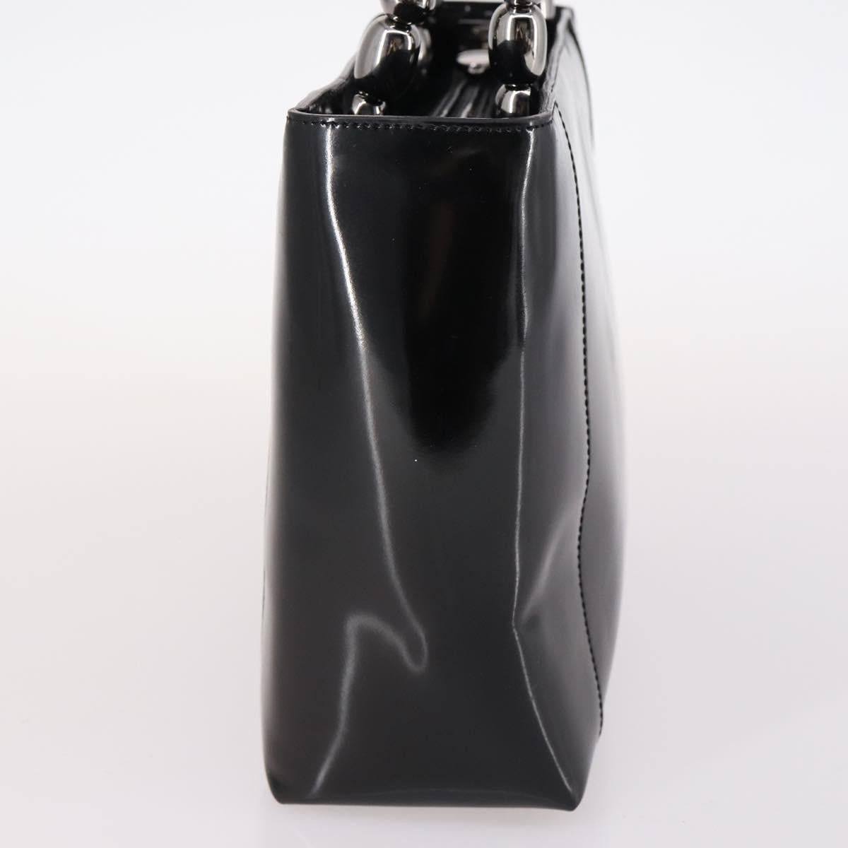 Dior DIOR Maris Pearl Hand Bag Patent Leather Black Silver Size ONE SIZE - 4 Thumbnail