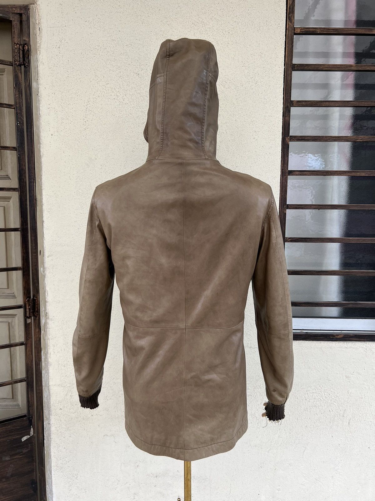 Leather 0000 Japan Patina Sheep Skin Leather Jacket Hoodie Size US M / EU 48-50 / 2 - 16 Thumbnail