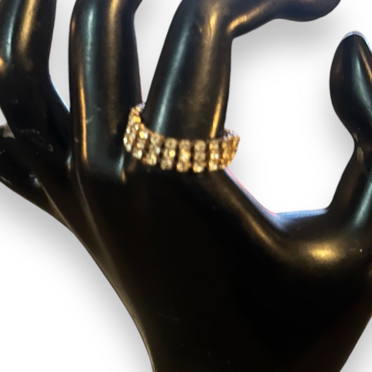 Vintage Vintage rhinestone tennis ring Size ONE SIZE - 2 Thumbnail