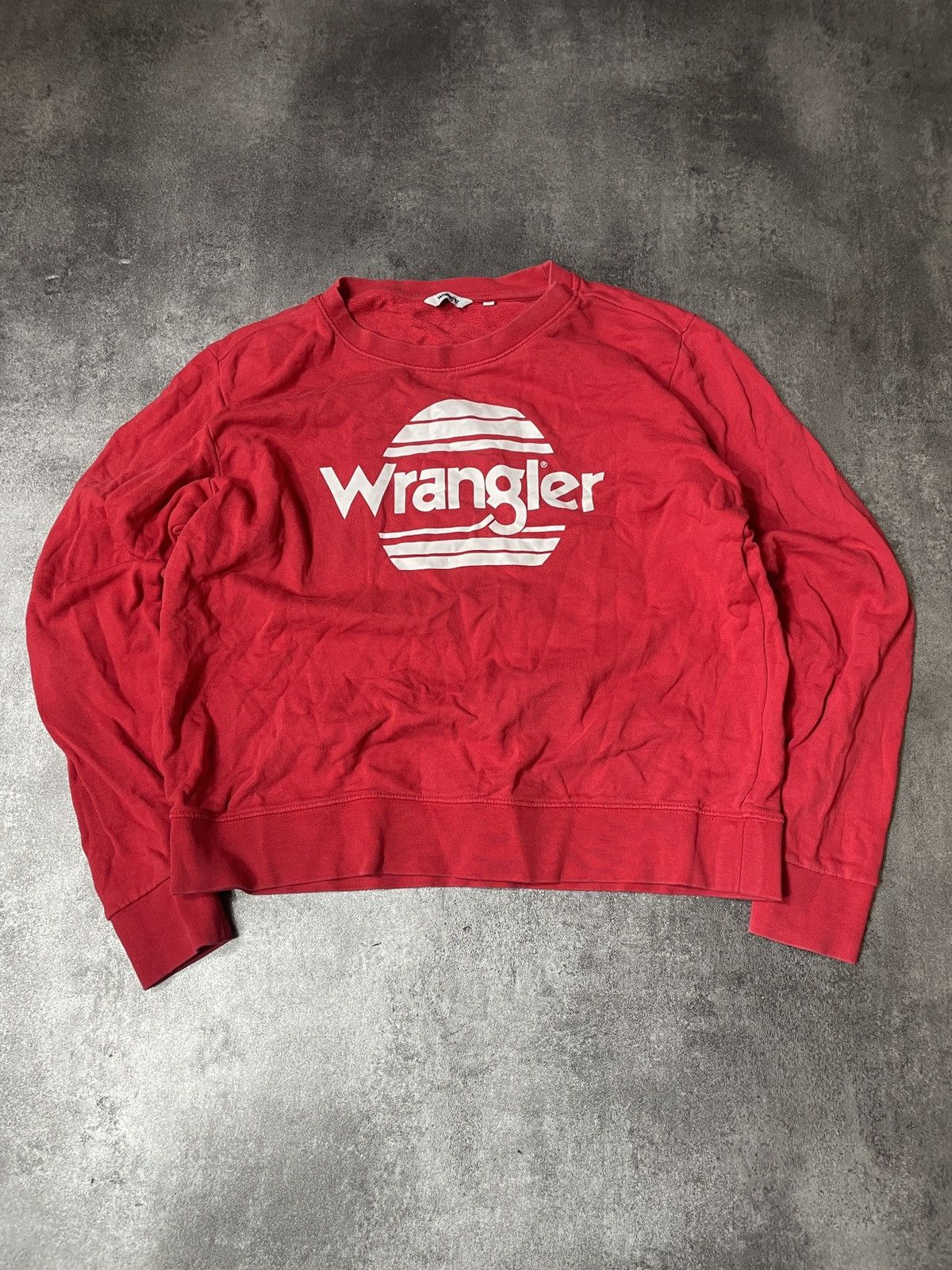 Vintage Wrangler Sweatshirt Big Logo Spellout Streetwear Solid Size M / US 6-8 / IT 42-44 - 1 Thumbnail