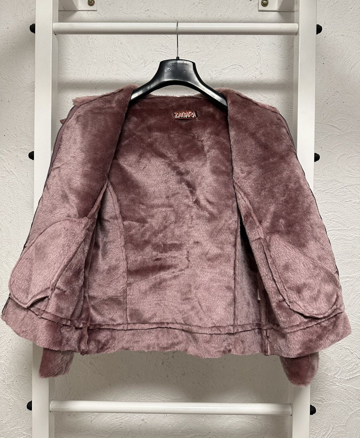 Japanese Brand × Vintage Y2K Hysteric Glamour Pink Shearling Jacket Vintage Size M / US 6-8 / IT 42-44 - 7 Thumbnail