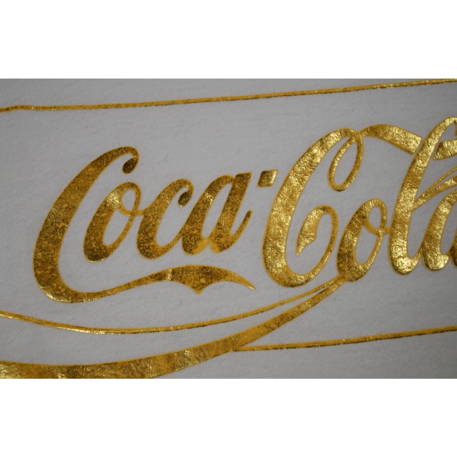 Vintage VINTAGE COCA COLA MENS T-SHIRT MEDIUM GOLD RETRO 1995 5TH AVENUE NY RARE Size US M / EU 48-50 / 2 - 5 Thumbnail
