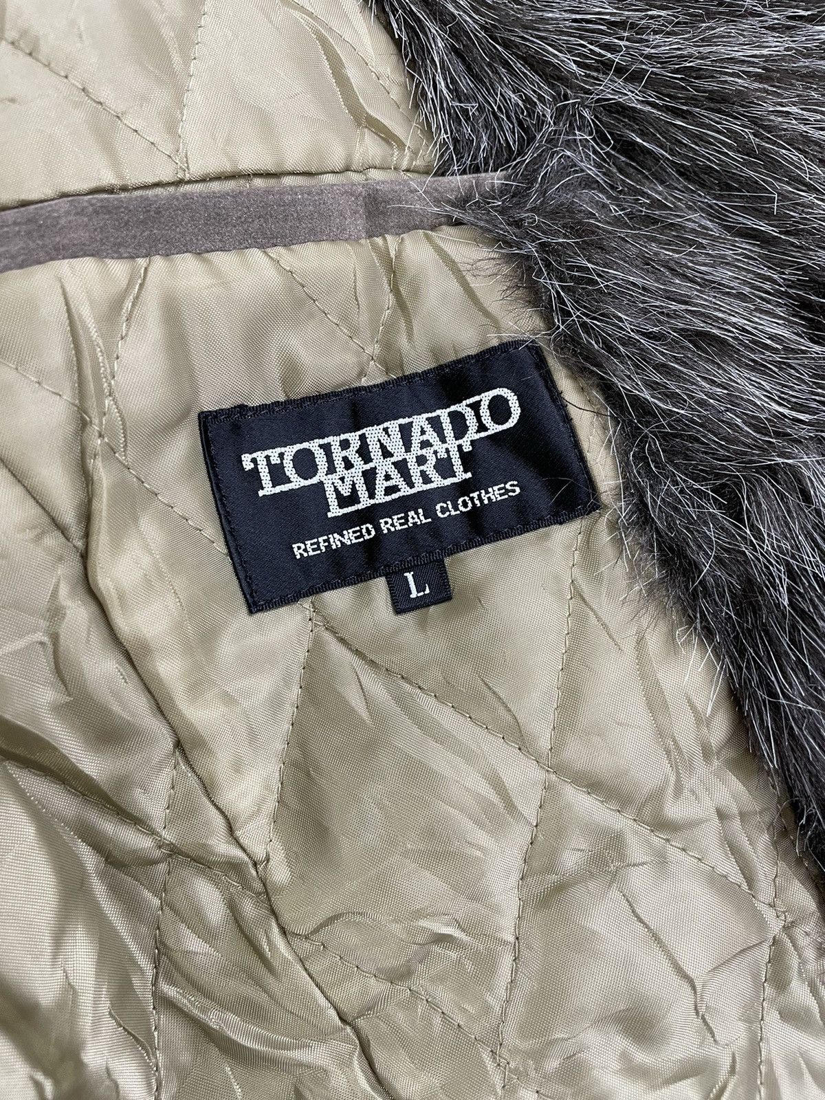 Le Grande Bleu (L.G.B.) × Tornado Mart × Vintage VINTAGE TORNADO MART Japanese Brand Faux Fur Collar Jacket Size US M / EU 48-50 / 2 - 6 Thumbnail
