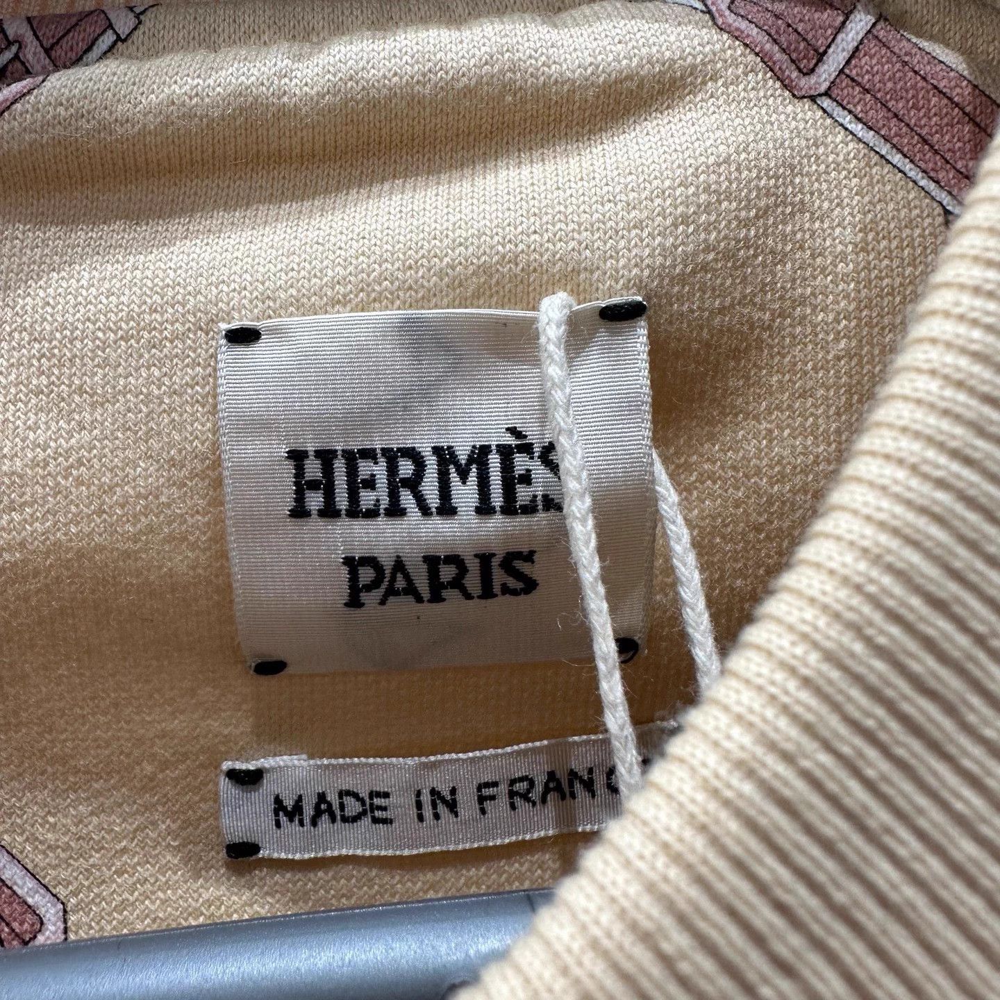 Hermes Hermes jan510 geo beige zipped jacket 36 women's cotton Size XS / US 0-2 / IT 36-38 - 3 Thumbnail