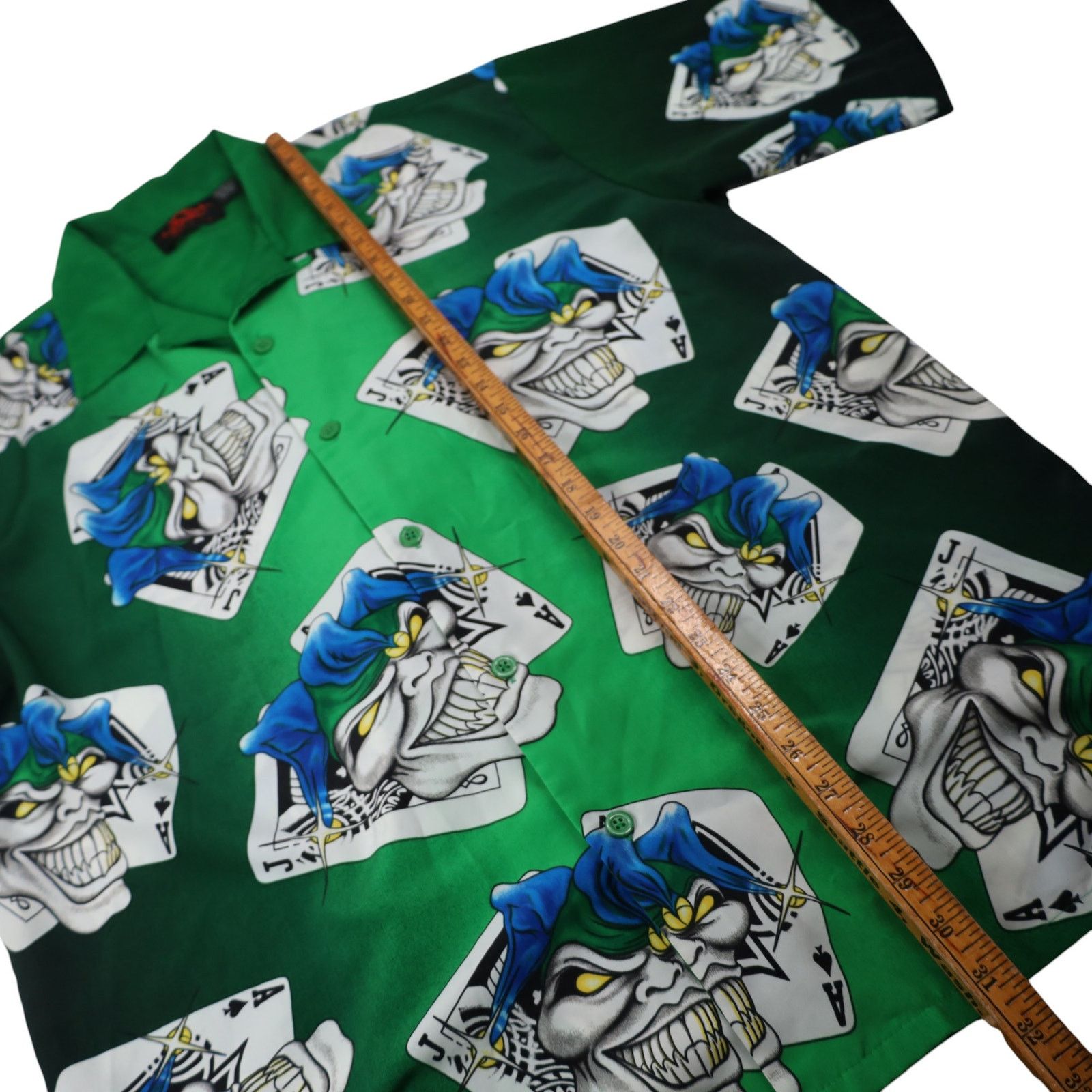 DC × Vintage Vintage Y2k DC Clothing Polyester Joker Card Button Up Shirt Size US XL / EU 56 / 4 - 9 Thumbnail