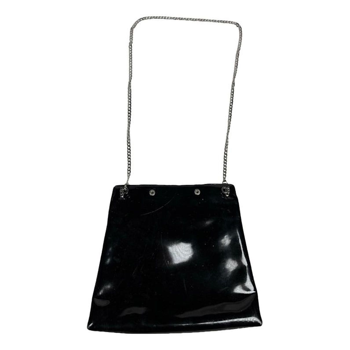 Salvatore Ferragamo Wanda Black Patent Leather Handbag Size ONE SIZE - 1 Thumbnail