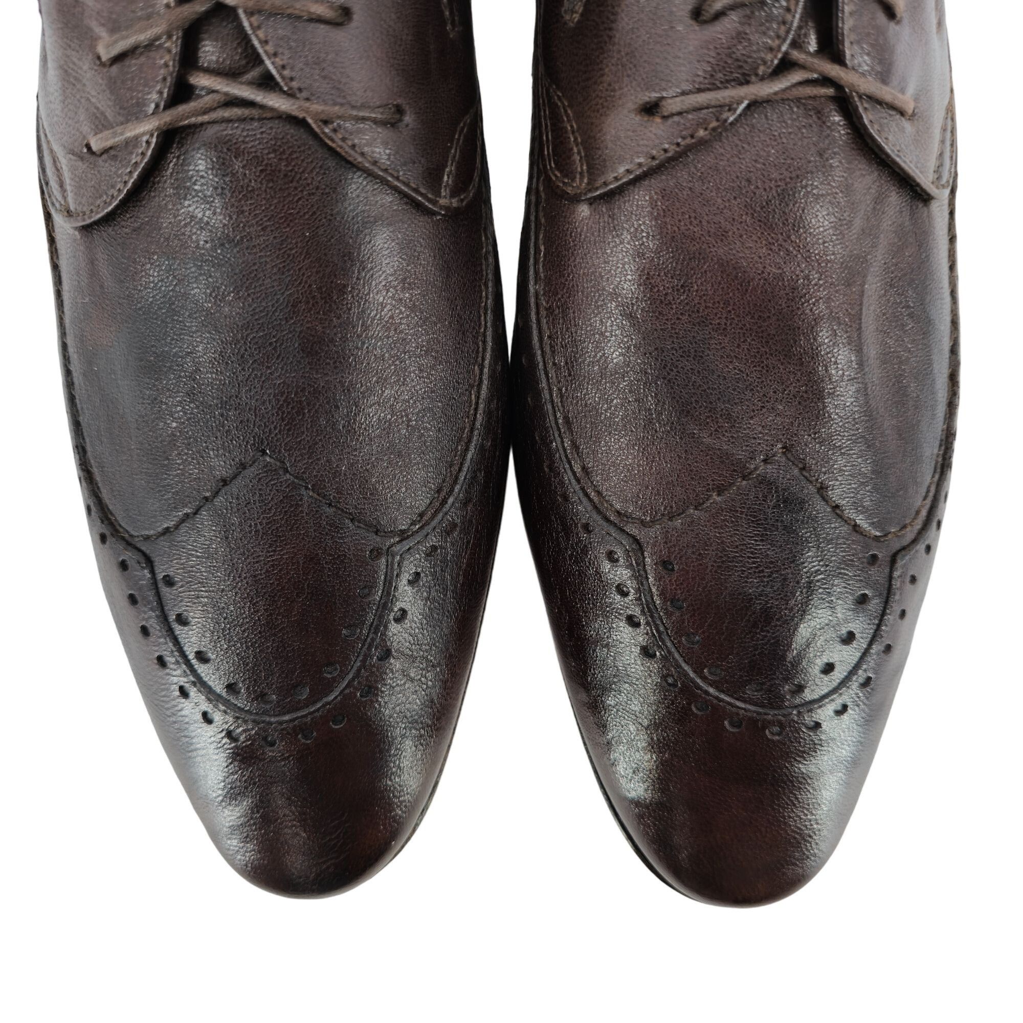 Other Italy Vito Della Mora Men Size 10 Unique Dark Brown Leather Size US 10 / EU 43 - 6 Thumbnail