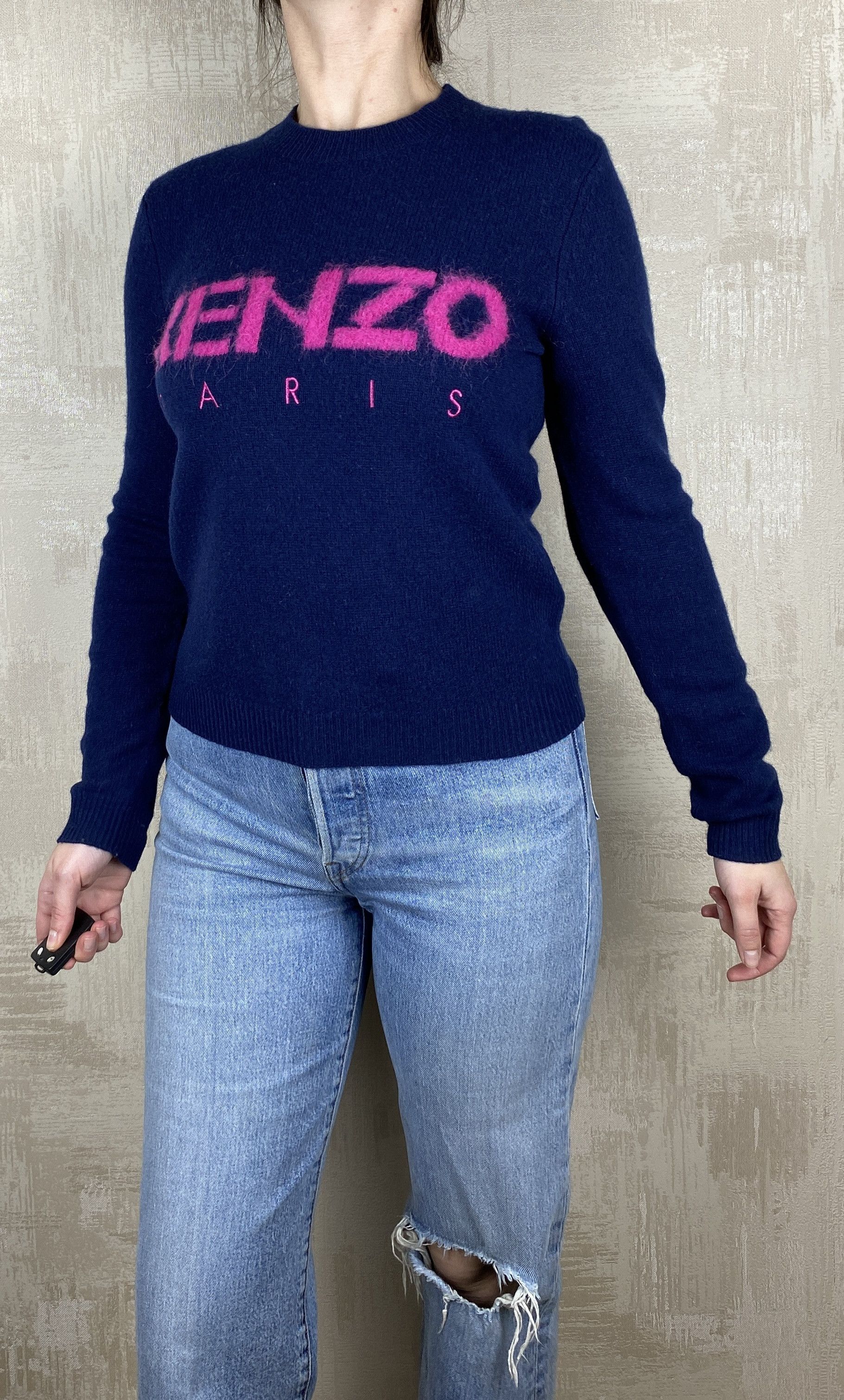 Kenzo Kenzo Paris Wool Knit Spell Out Logo Pullover Sweater Size M / US 6-8 / IT 42-44 - 2 Thumbnail