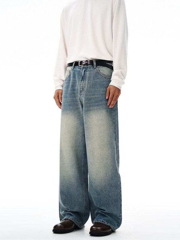 Japanese Brand Japanese retro street style washed distressed loose jeans Size US 32 / EU 48 - 5 Thumbnail
