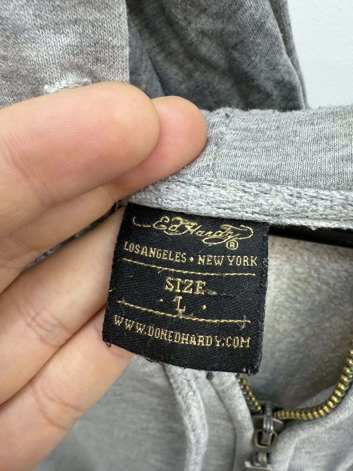 Christian Audigier × Ed Hardy × Vintage Vintage Y2K Ed Hardy Wolf Printed Tattoo Zip Hoodie Size US L / EU 52-54 / 3 - 8 Thumbnail