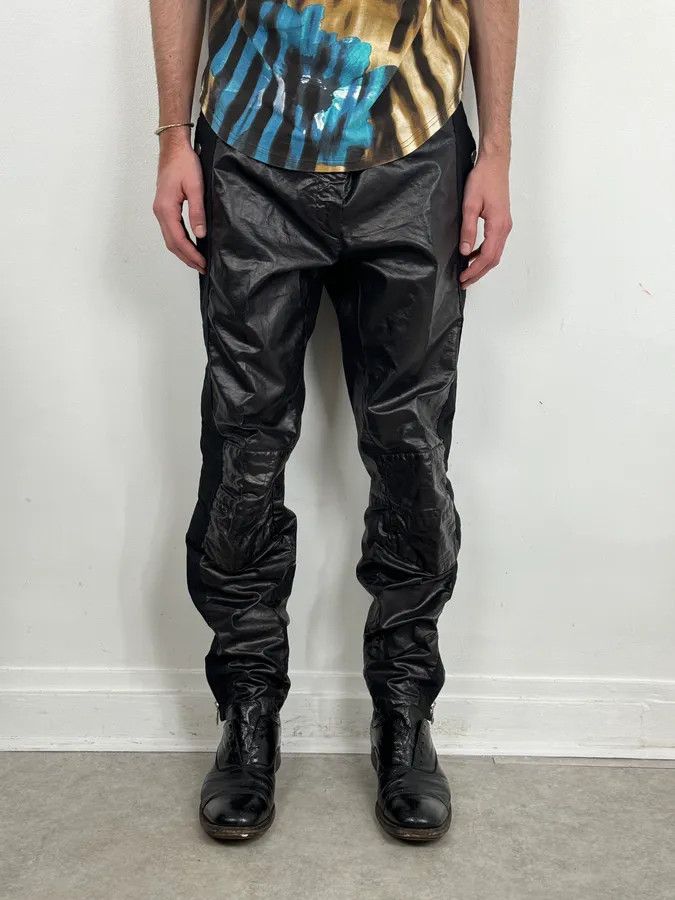 Dries Van Noten AW2020 Dries Van Noten Black Biker Pants Size US 32 / EU 48 - 1 Thumbnail