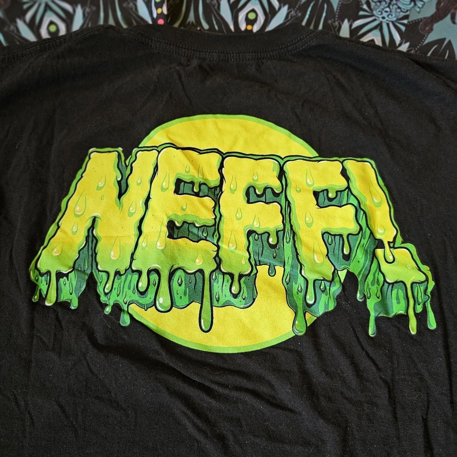 Designer Men's Black and Green Neff T-shirt Size US L / EU 52-54 / 3 - 6 Thumbnail