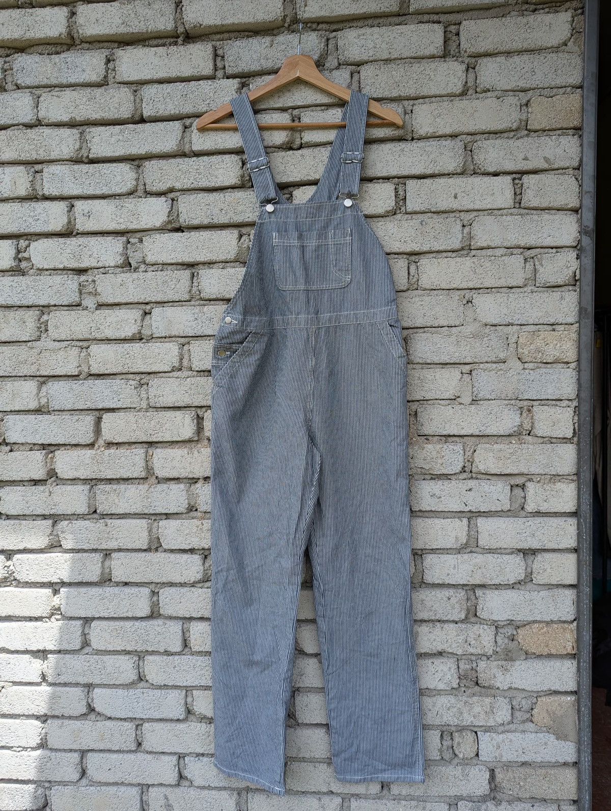 Japanese Brand Overalls Hickory Stripe By Muji Size 33" - 1 Thumbnail