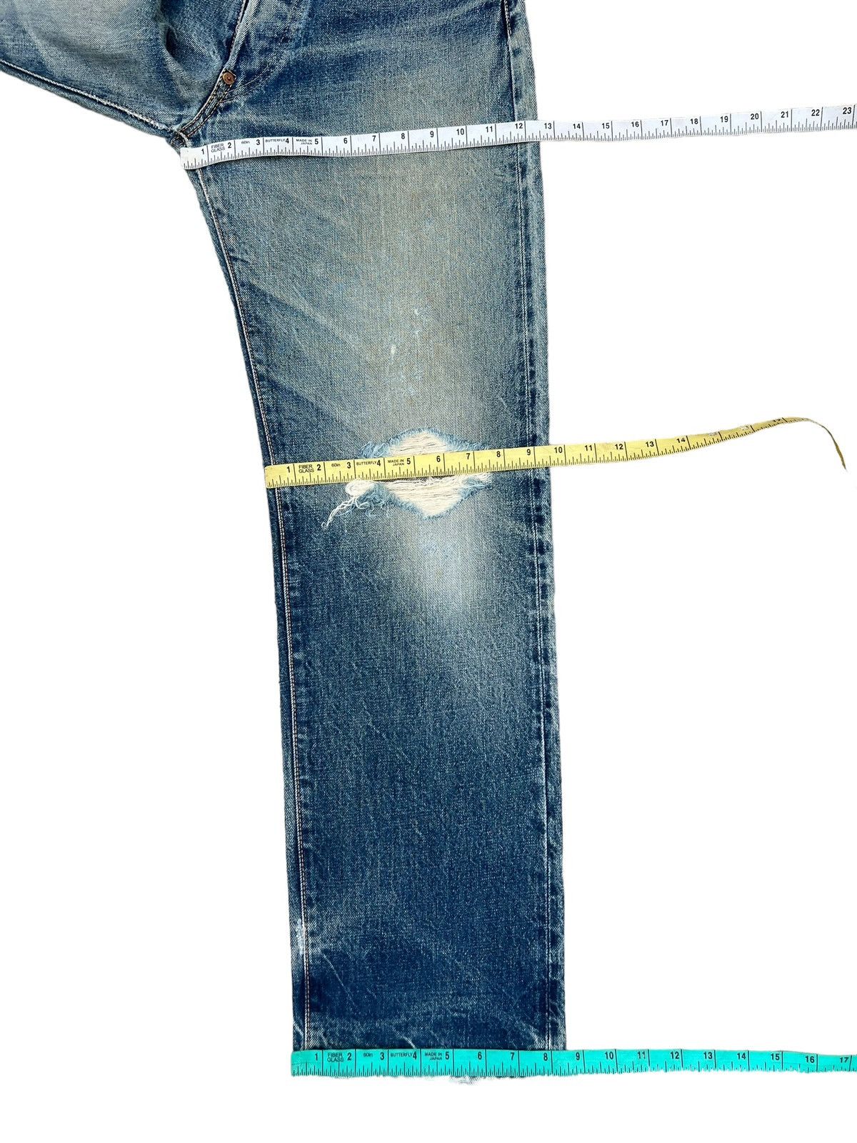 Evisu Vintage Evisu Japan Ripped Selvedge Denim Trashed Jeans Size US 30 / EU 46 - 4 Thumbnail