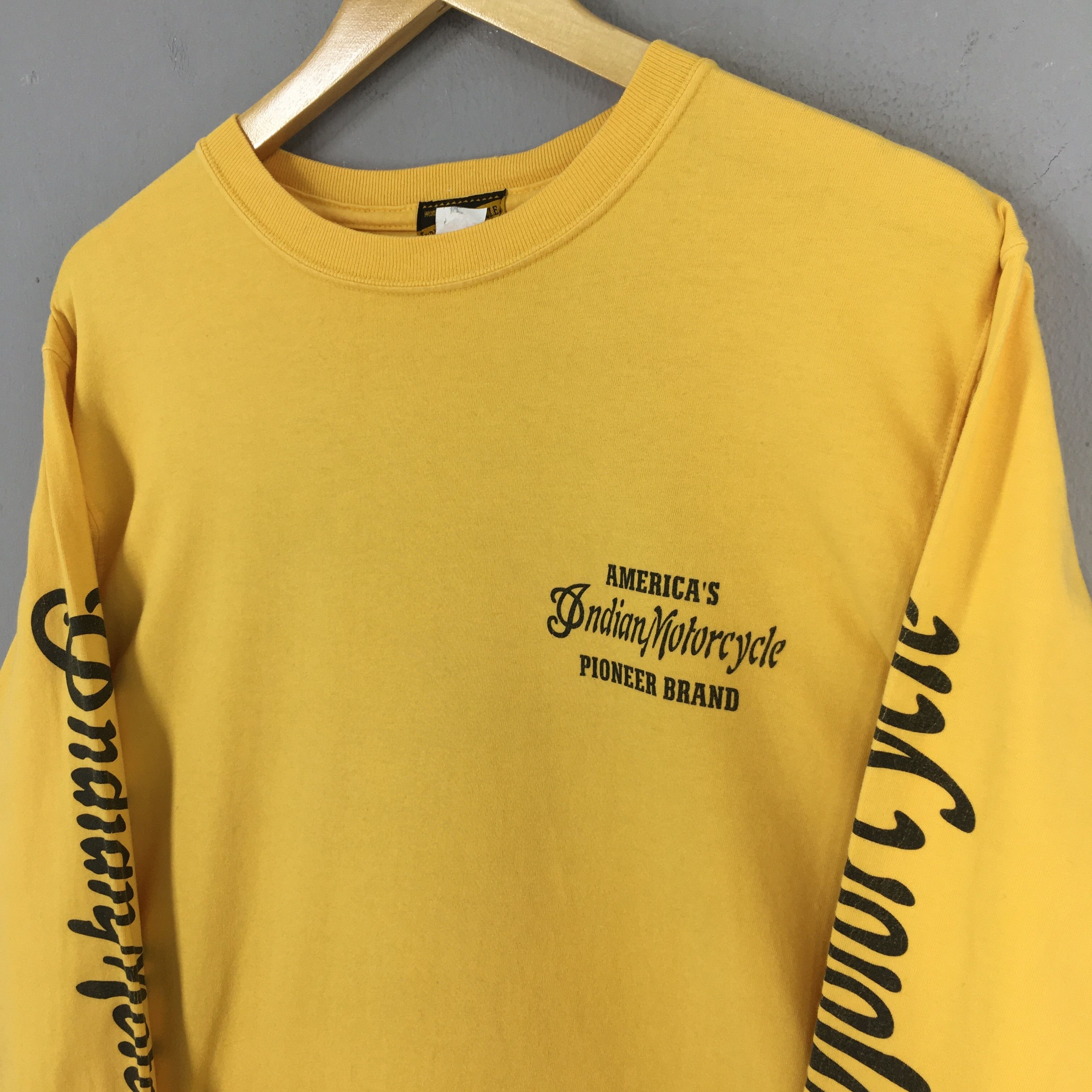 Indian Motorcycle × Norton 90s Indian Motorcycle Hill Climb Yellow T shirt Medium Size US M / EU 48-50 / 2 - 5 Thumbnail