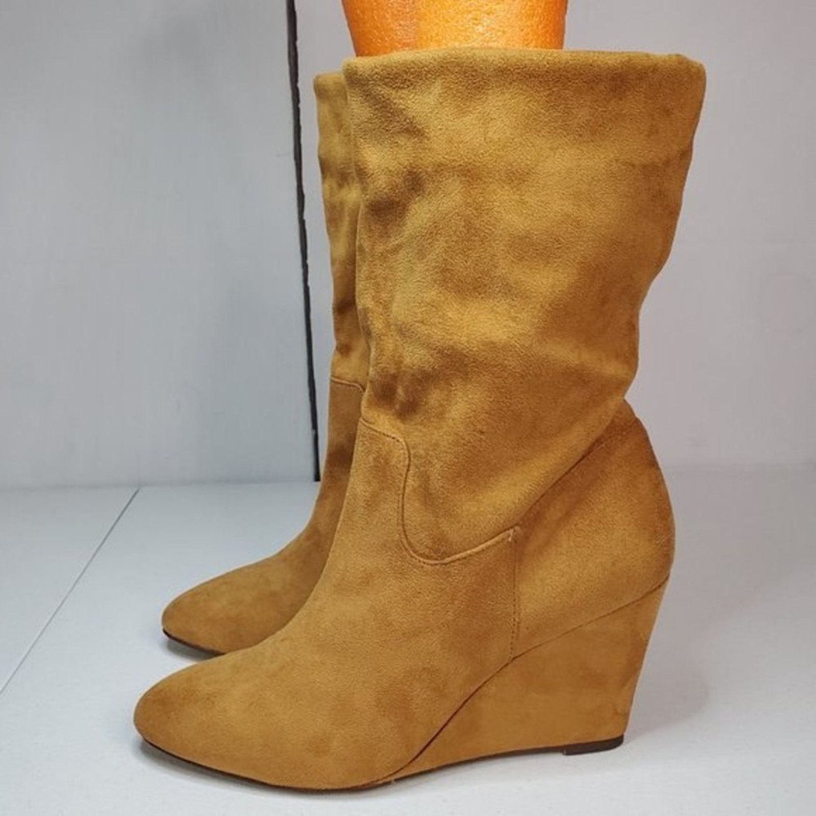 Designer Athena Alexander Slouch Faux Suede Hidden Wedge Boots 11 Size US 11 / IT 41 - 8 Thumbnail