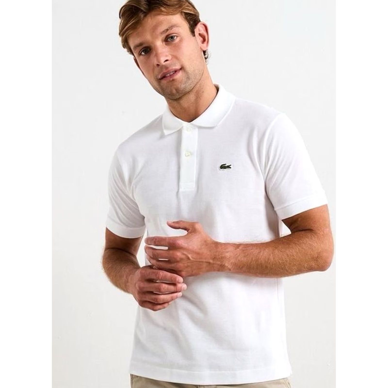 Lacoste VINTAGE Lacoste Polo Shirt Men Slim Fit Made in France Rare Retro White S Size US S / EU 44-46 / 1 - 2 Thumbnail