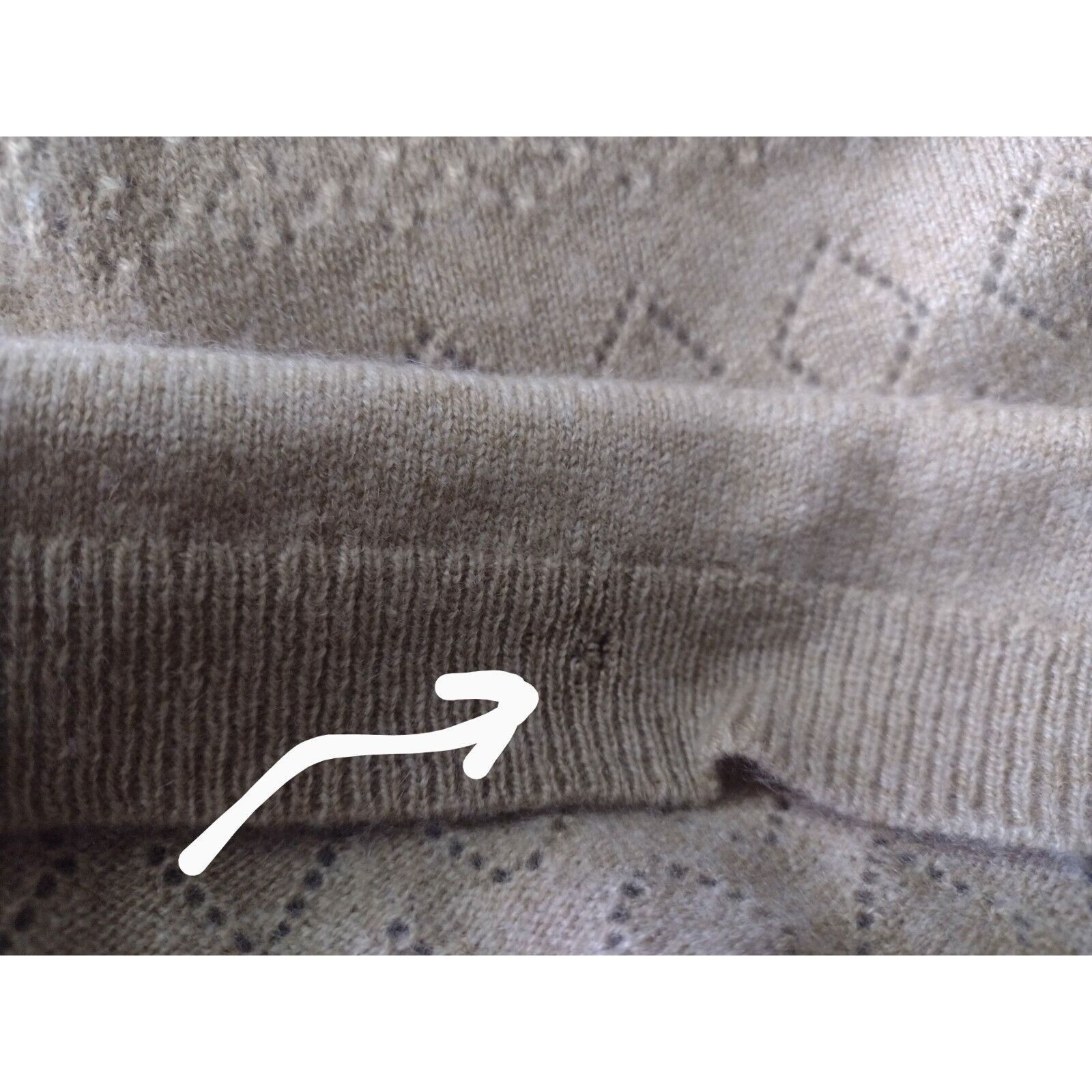 J.Crew J Crew Cashmere Diamond Print Open Knit Sweater Size M Beige Size M / US 6-8 / IT 42-44 - 9 Thumbnail